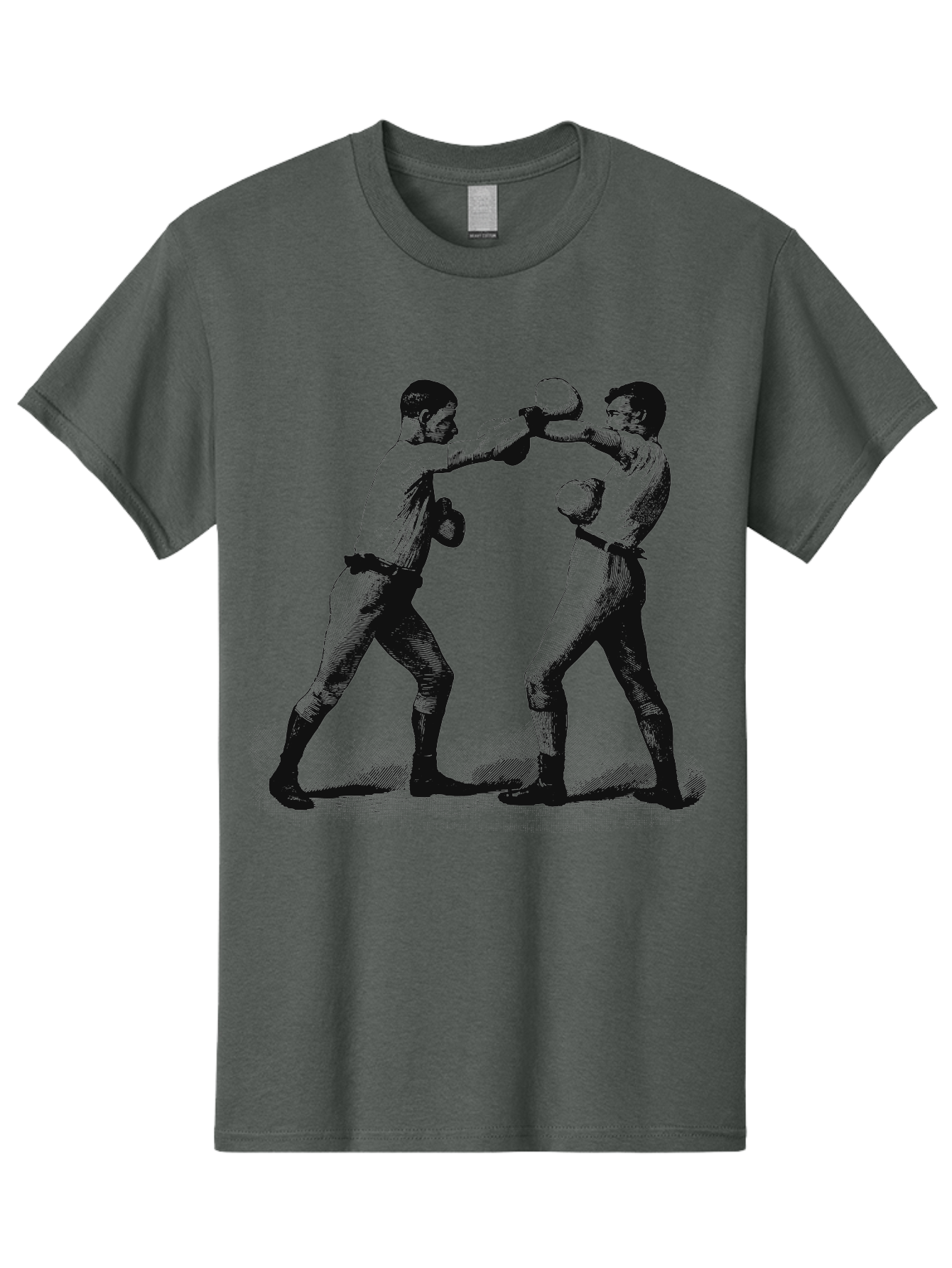 Ropekings Men'S Graphic Tee, 100% Cotton, Comfortable Casual Summer Wear, Machine Washable, Two Boxers Fighting, Boxing Match, Martial Arts, Combat Sports, Physical Fitness, Intense Action, Gloves, Punch, Fight, Athletic Competition, Aae618