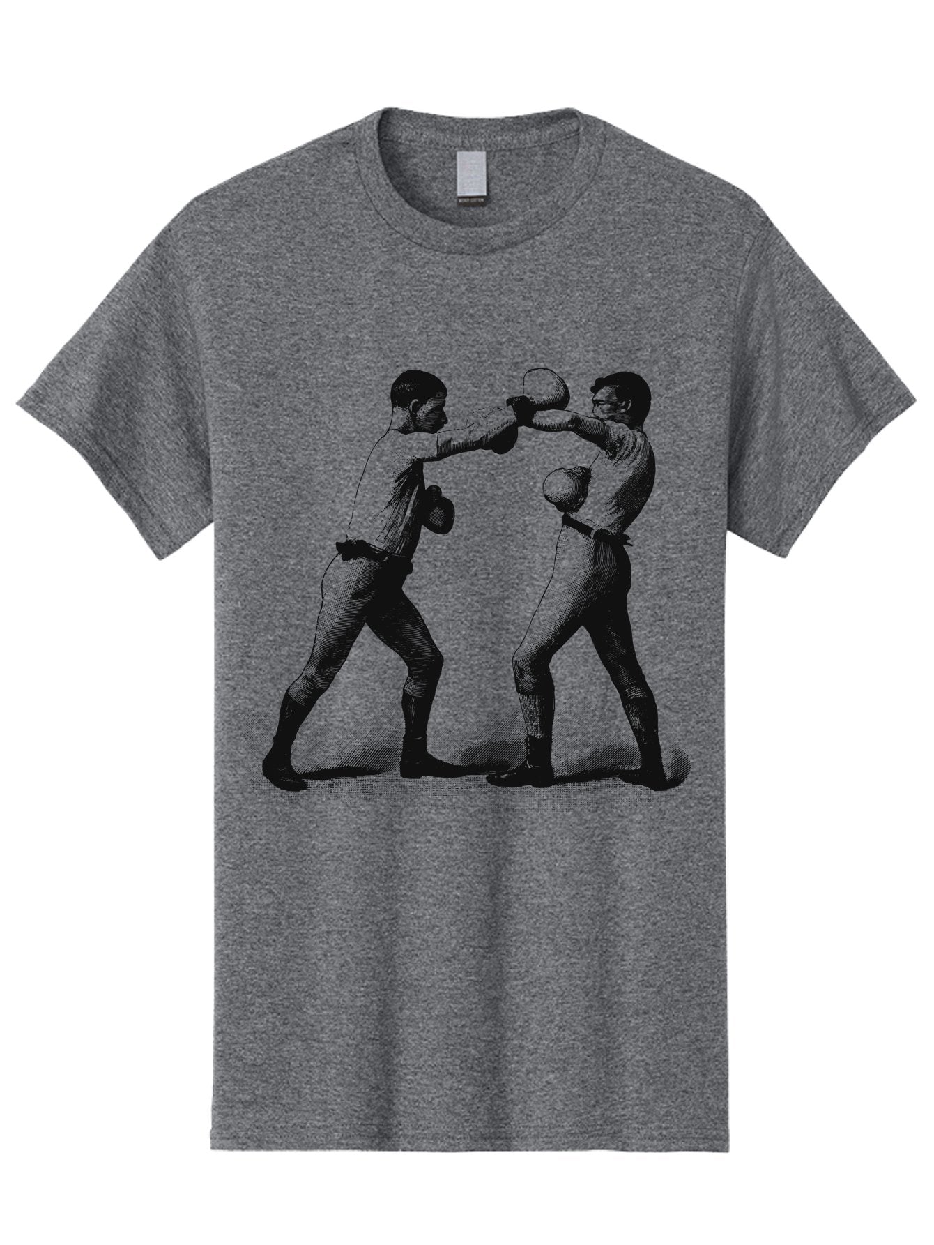Ropekings Men'S Graphic Tee, 100% Cotton, Comfortable Casual Summer Wear, Machine Washable, Two Boxers Fighting, Boxing Match, Martial Arts, Combat Sports, Physical Fitness, Intense Action, Gloves, Punch, Fight, Athletic Competition, Aae618