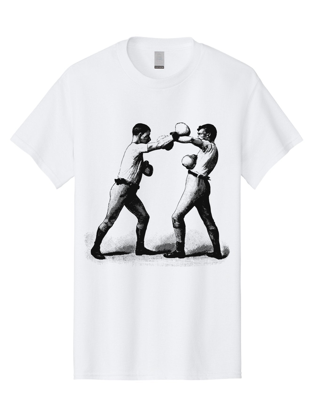 Ropekings Men'S Graphic Tee, 100% Cotton, Comfortable Casual Summer Wear, Machine Washable, Two Boxers Fighting, Boxing Match, Martial Arts, Combat Sports, Physical Fitness, Intense Action, Gloves, Punch, Fight, Athletic Competition, Aae618 6