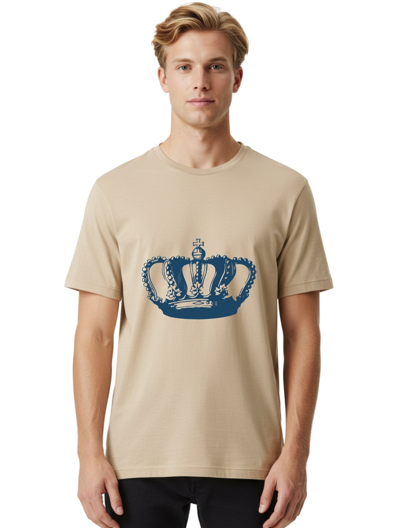 Royal Reign Crown Men'S Graphic Tee, 100% Cotton, Comfortable Casual Summer Wear, Machine Washable, Royal Crown, Luxury Symbol, Monarch Emblem, Aristocratic Headpiece, Regal Adornment, Majestic Tiara, Crown Jewels, Symbolic Regalia Aae621 19