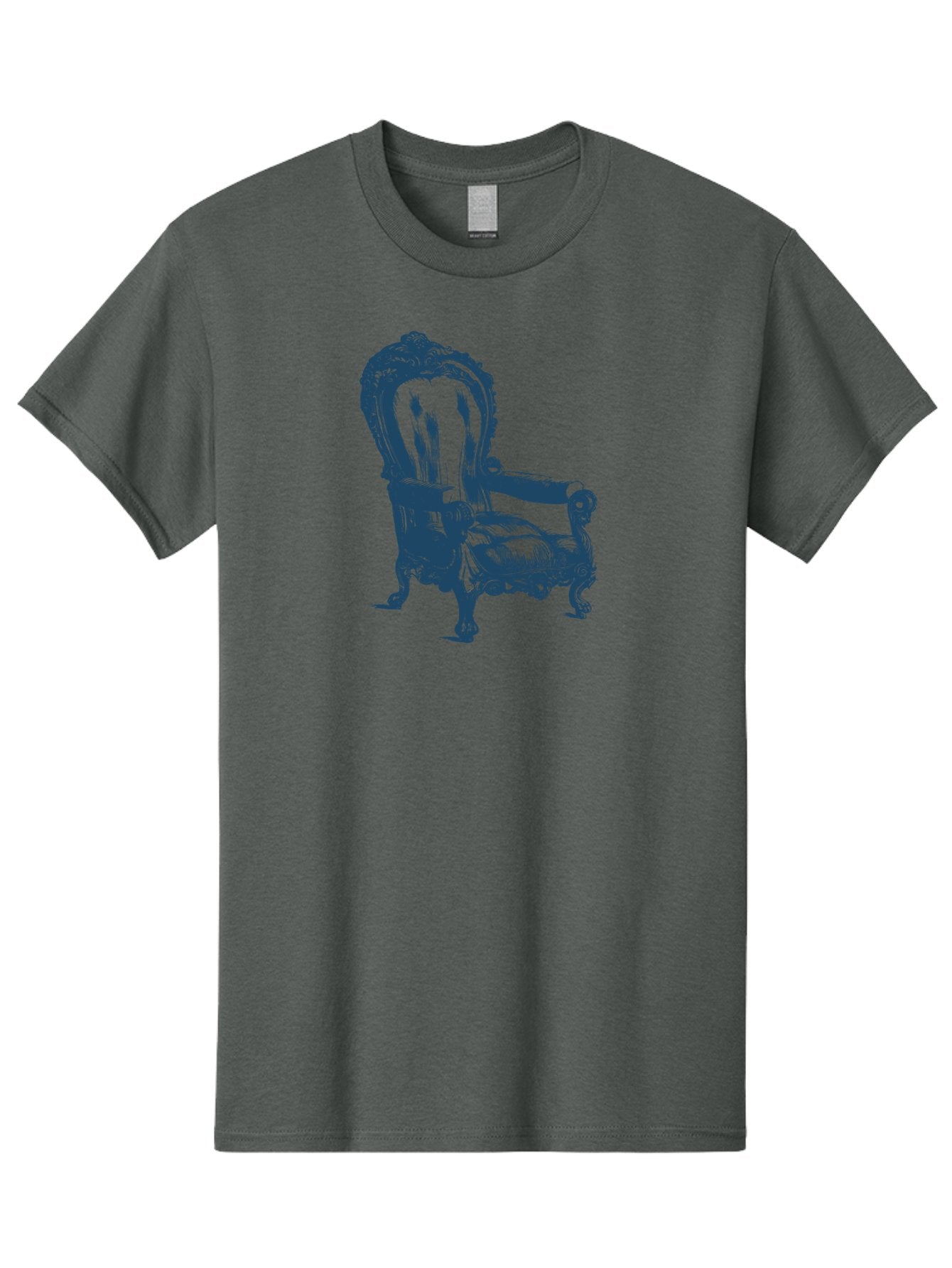 Royal Scroll Armchair Men'S Graphic Tee, 100% Cotton, Comfortable Casual Summer Wear, Machine Washable, Luxury Chair, Ornate Design, Vintage Furniture, Armchair, Carved Details, Royal Seating, Ornamental Decor, Intricate Carvings, Aae622 3