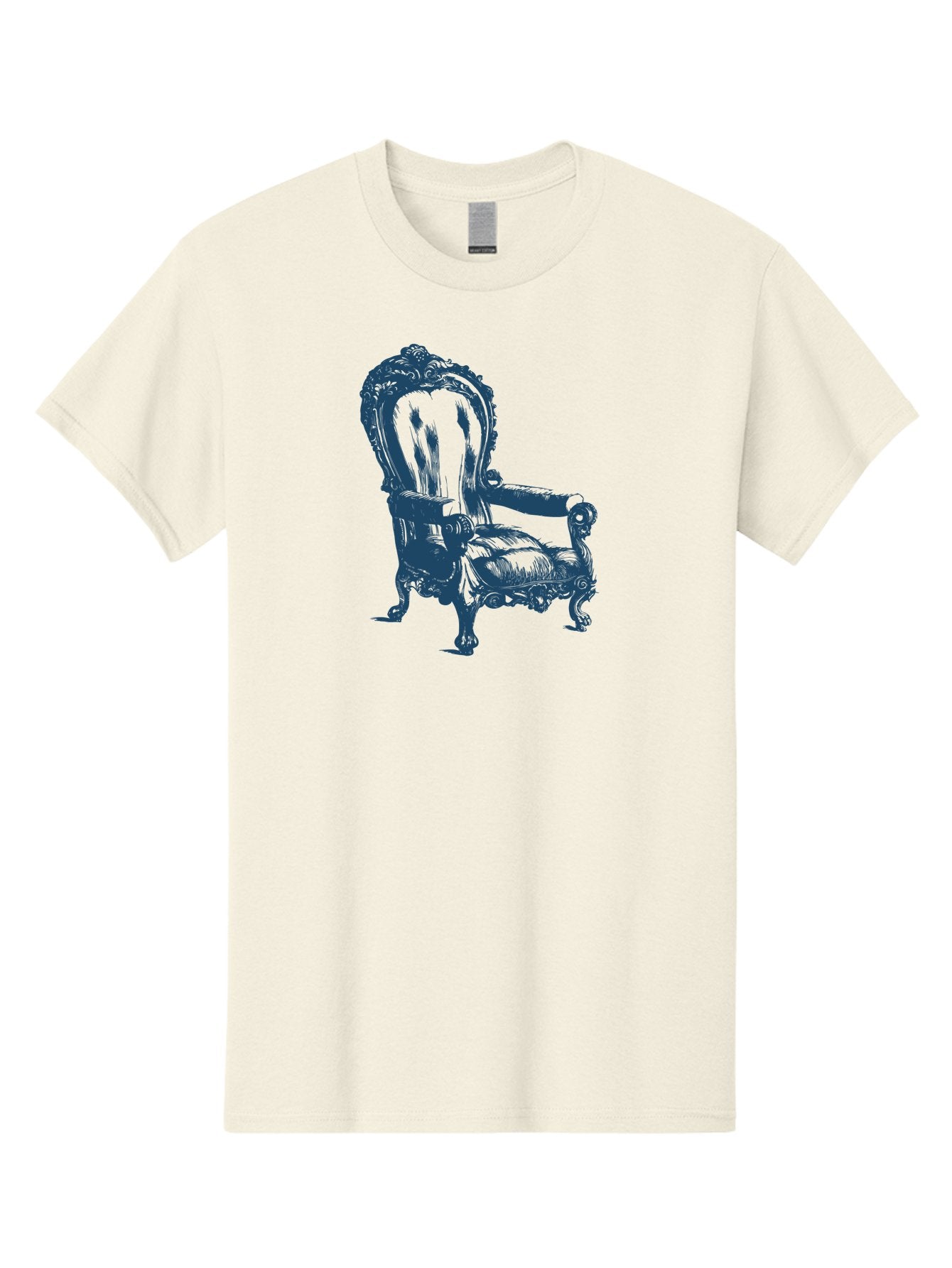 Royal Scroll Armchair Men'S Graphic Tee, 100% Cotton, Comfortable Casual Summer Wear, Machine Washable, Luxury Chair, Ornate Design, Vintage Furniture, Armchair, Carved Details, Royal Seating, Ornamental Decor, Intricate Carvings, Aae622 4