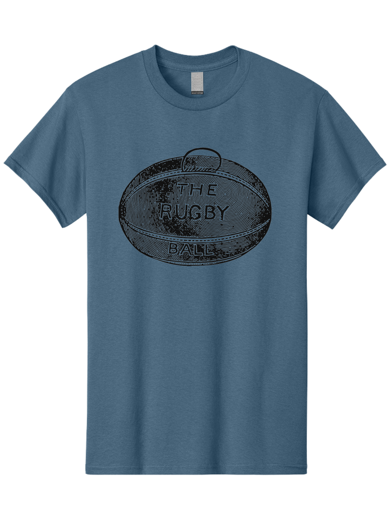 The Rugby Ball Men'S Graphic Tee, 100% Cotton, Comfortable Casual Summer Wear, Machine Washable, Rugby Ball, Sport Equipment, Oval Shape, Vintage Illustration, Sports Graphics, Rugby Team, Contact Sports, Sports Ball, Sports Illustration Aae623 15