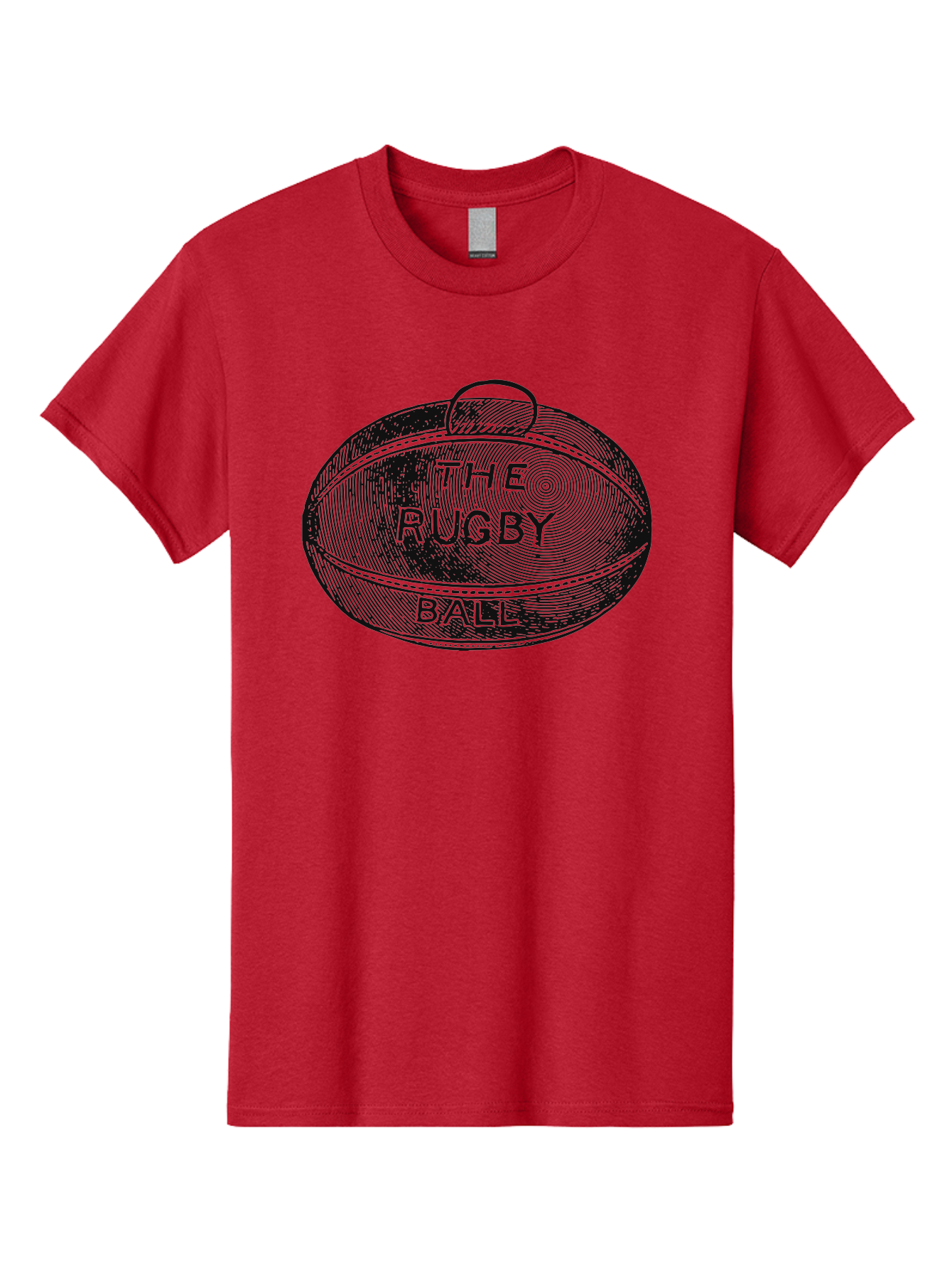 The Rugby Ball Men'S Graphic Tee, 100% Cotton, Comfortable Casual Summer Wear, Machine Washable, Rugby Ball, Sport Equipment, Oval Shape, Vintage Illustration, Sports Graphics, Rugby Team, Contact Sports, Sports Ball, Sports Illustration Aae623 5