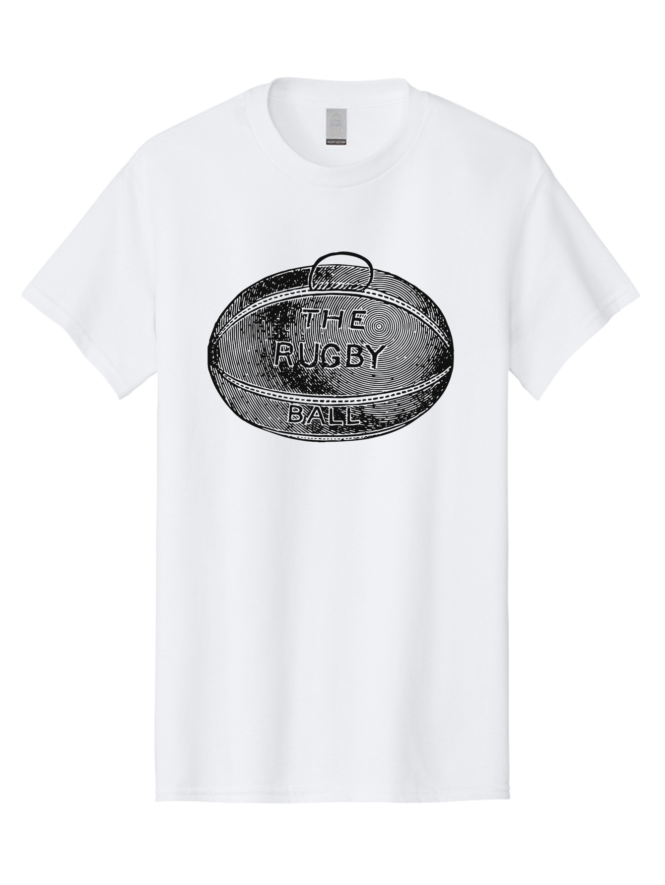 The Rugby Ball Men'S Graphic Tee, 100% Cotton, Comfortable Casual Summer Wear, Machine Washable, Rugby Ball, Sport Equipment, Oval Shape, Vintage Illustration, Sports Graphics, Rugby Team, Contact Sports, Sports Ball, Sports Illustration Aae623 27