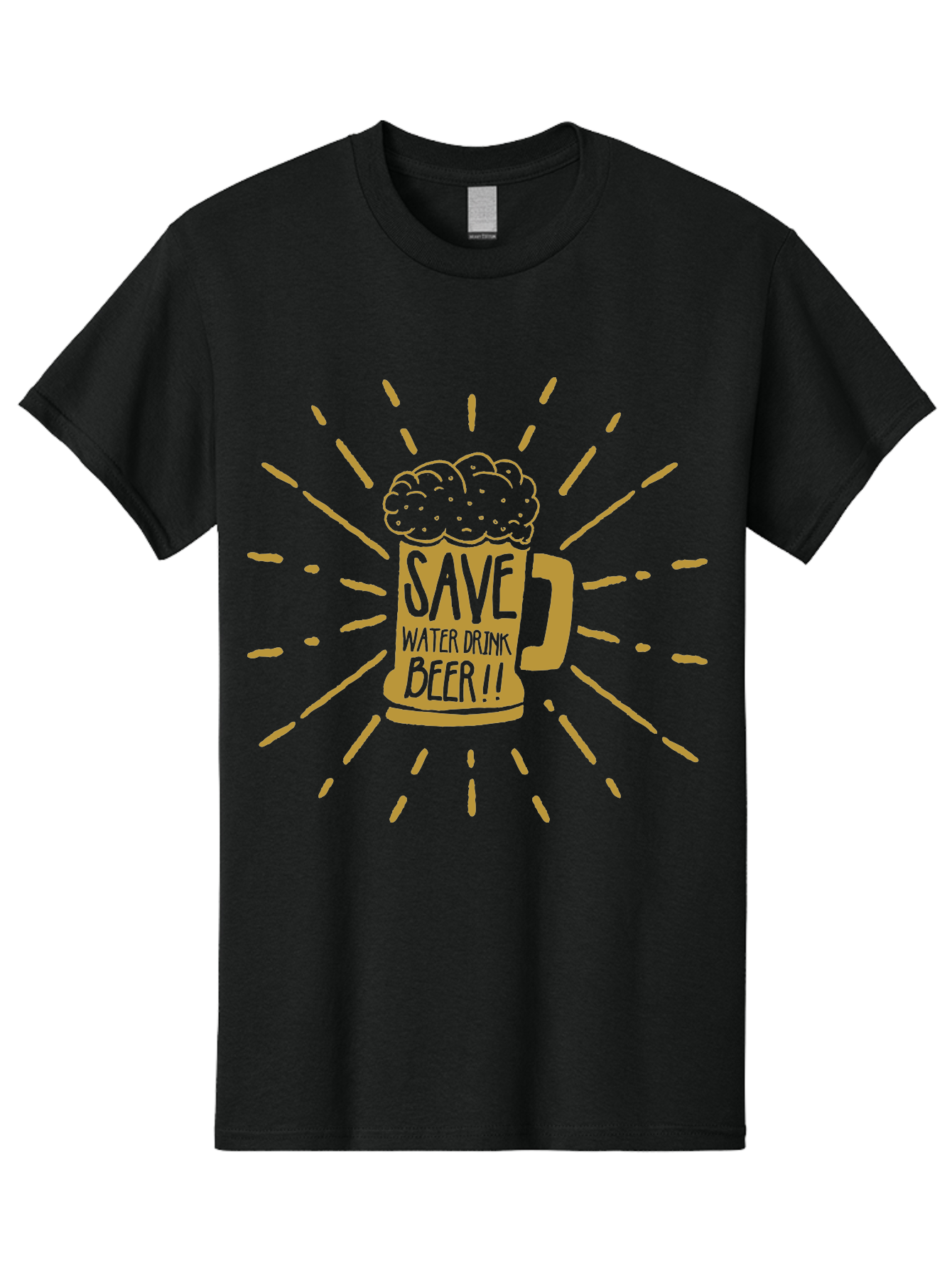 Save Water Drink Beer Men'S Graphic Tee, 100% Cotton, Comfortable Casual Summer Wear, Machine Washable, Beer Mug, Save Waterloo Bzer!!, Frothy Beer, Bold Typography, Eye-Catching Design, Craft Beer Culture, Brewery Logo, Neon Colors, Aae628 19