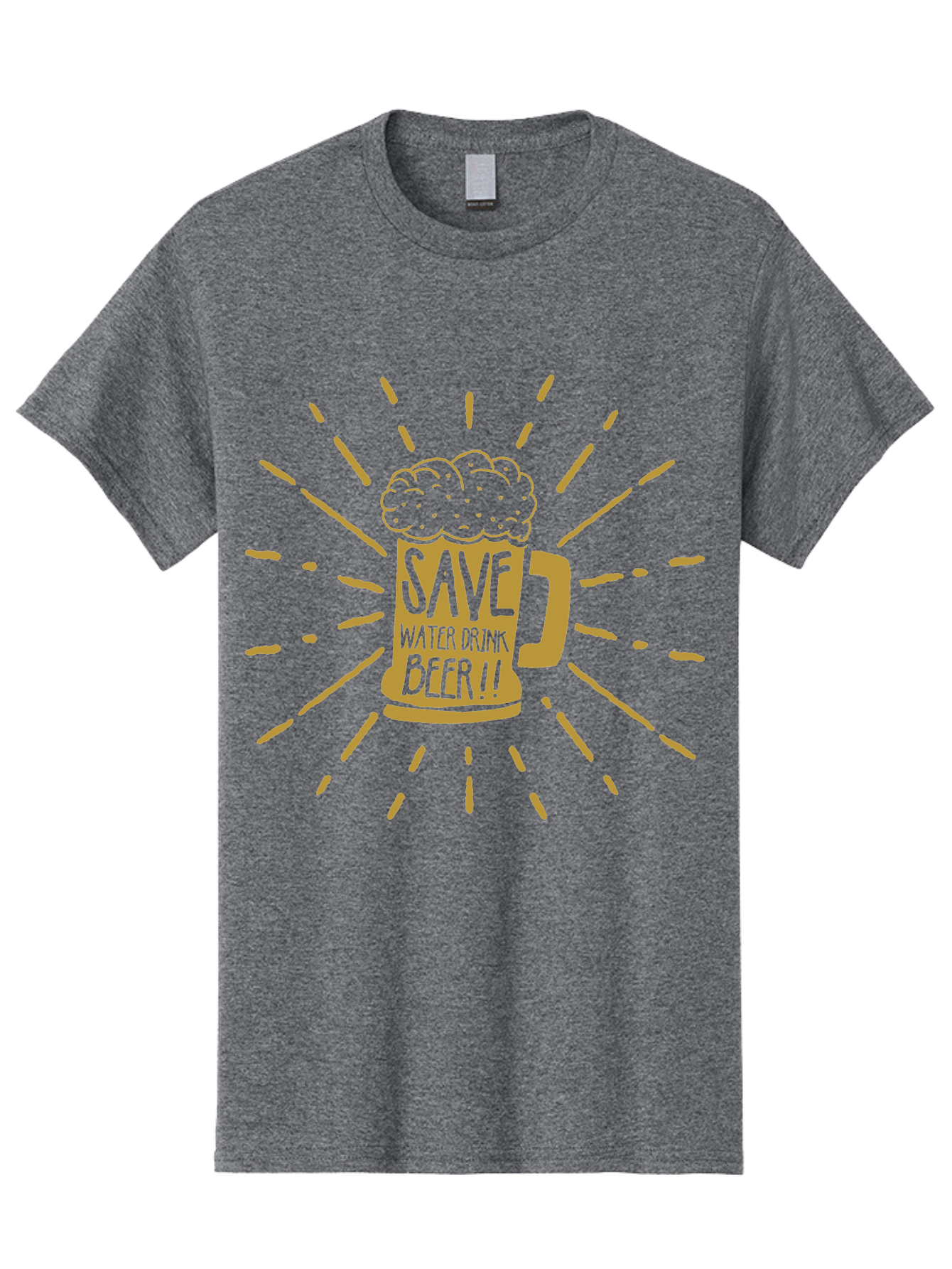 Save Water Drink Beer Men'S Graphic Tee, 100% Cotton, Comfortable Casual Summer Wear, Machine Washable, Beer Mug, Save Waterloo Bzer!!, Frothy Beer, Bold Typography, Eye-Catching Design, Craft Beer Culture, Brewery Logo, Neon Colors, Aae628 29