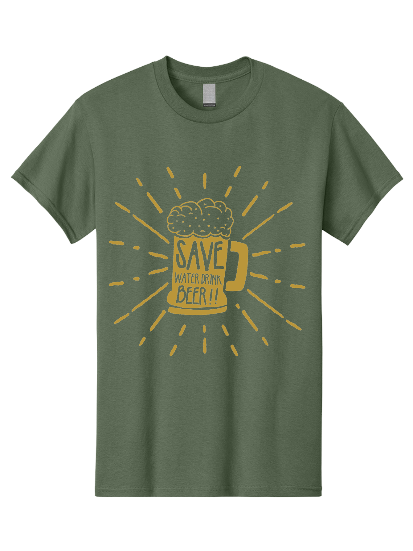 Save Water Drink Beer Men'S Graphic Tee, 100% Cotton, Comfortable Casual Summer Wear, Machine Washable, Beer Mug, Save Waterloo Bzer!!, Frothy Beer, Bold Typography, Eye-Catching Design, Craft Beer Culture, Brewery Logo, Neon Colors, Aae628 17