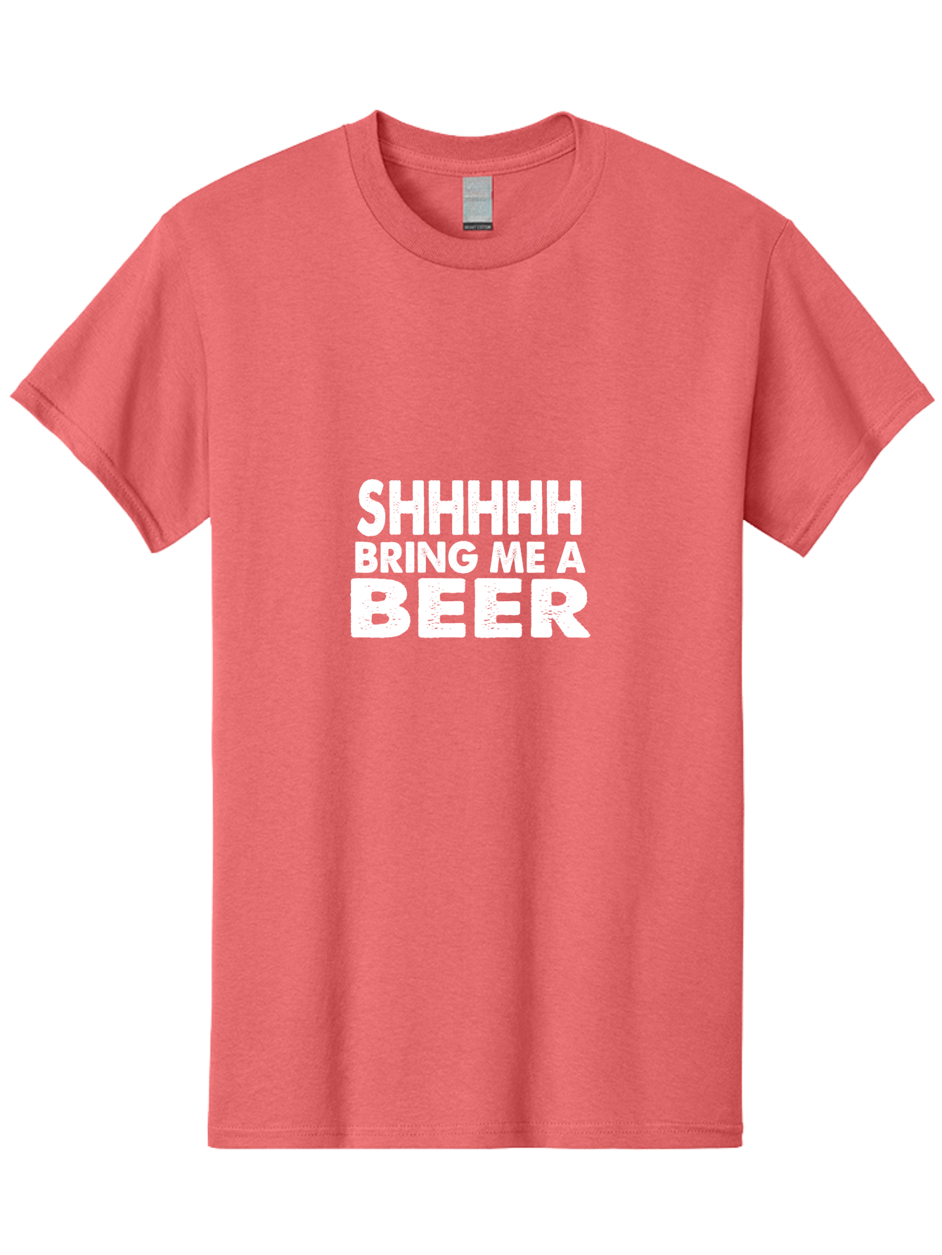 Shhhhh Bring Me A Beer Men'S Graphic Tee, 100% Cotton, Comfortable Casual Summer Wear, Machine Washable, Funny Quote, Beer Lover, Humor, Quiet Please, Beer Request, Fun Design, Modern Typography, Witty Phrase, Bold Text Aae635 23