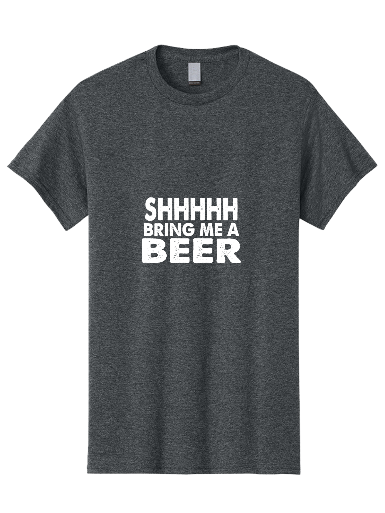 Shhhhh Bring Me A Beer Men'S Graphic Tee, 100% Cotton, Comfortable Casual Summer Wear, Machine Washable, Funny Quote, Beer Lover, Humor, Quiet Please, Beer Request, Fun Design, Modern Typography, Witty Phrase, Bold Text Aae635 5