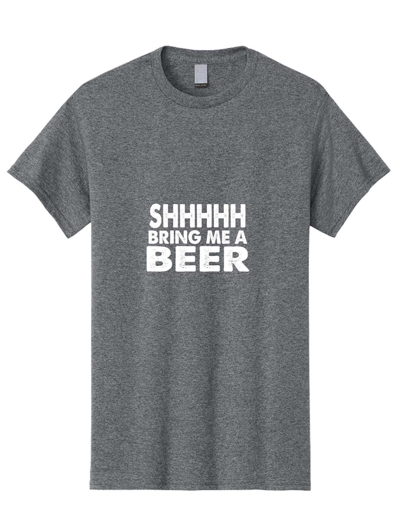 Shhhhh Bring Me A Beer Men'S Graphic Tee, 100% Cotton, Comfortable Casual Summer Wear, Machine Washable, Funny Quote, Beer Lover, Humor, Quiet Please, Beer Request, Fun Design, Modern Typography, Witty Phrase, Bold Text Aae635 9