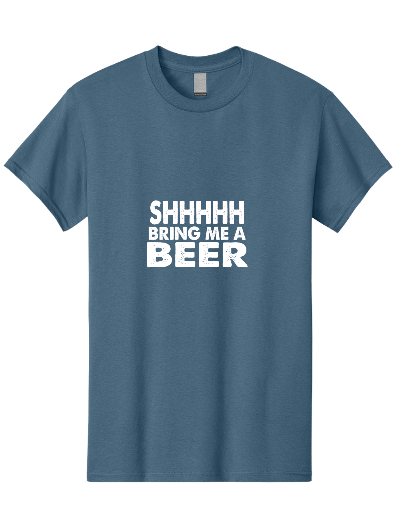 Shhhhh Bring Me A Beer Men'S Graphic Tee, 100% Cotton, Comfortable Casual Summer Wear, Machine Washable, Funny Quote, Beer Lover, Humor, Quiet Please, Beer Request, Fun Design, Modern Typography, Witty Phrase, Bold Text Aae635 17