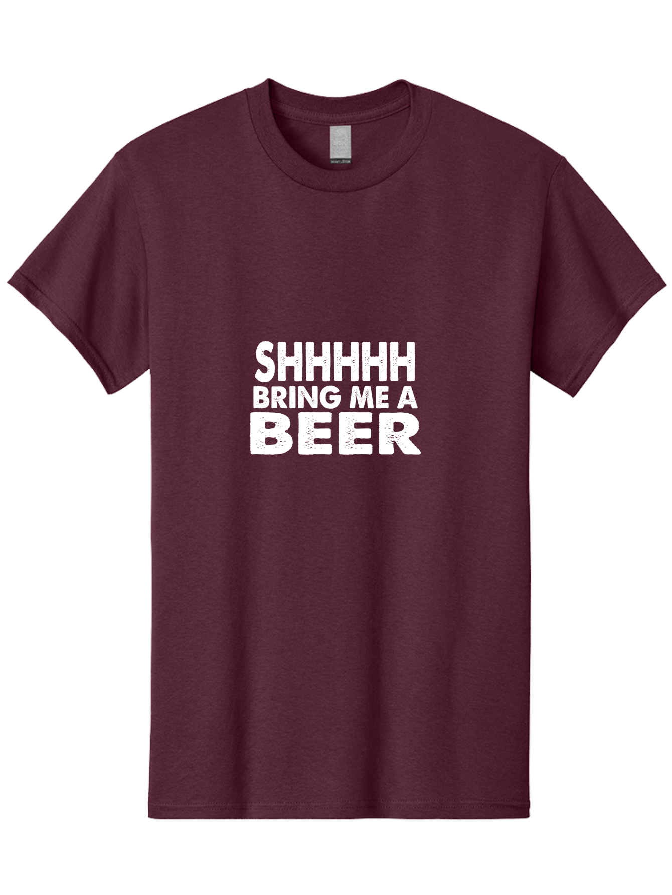 Shhhhh Bring Me A Beer Men'S Graphic Tee, 100% Cotton, Comfortable Casual Summer Wear, Machine Washable, Funny Quote, Beer Lover, Humor, Quiet Please, Beer Request, Fun Design, Modern Typography, Witty Phrase, Bold Text Aae635 11
