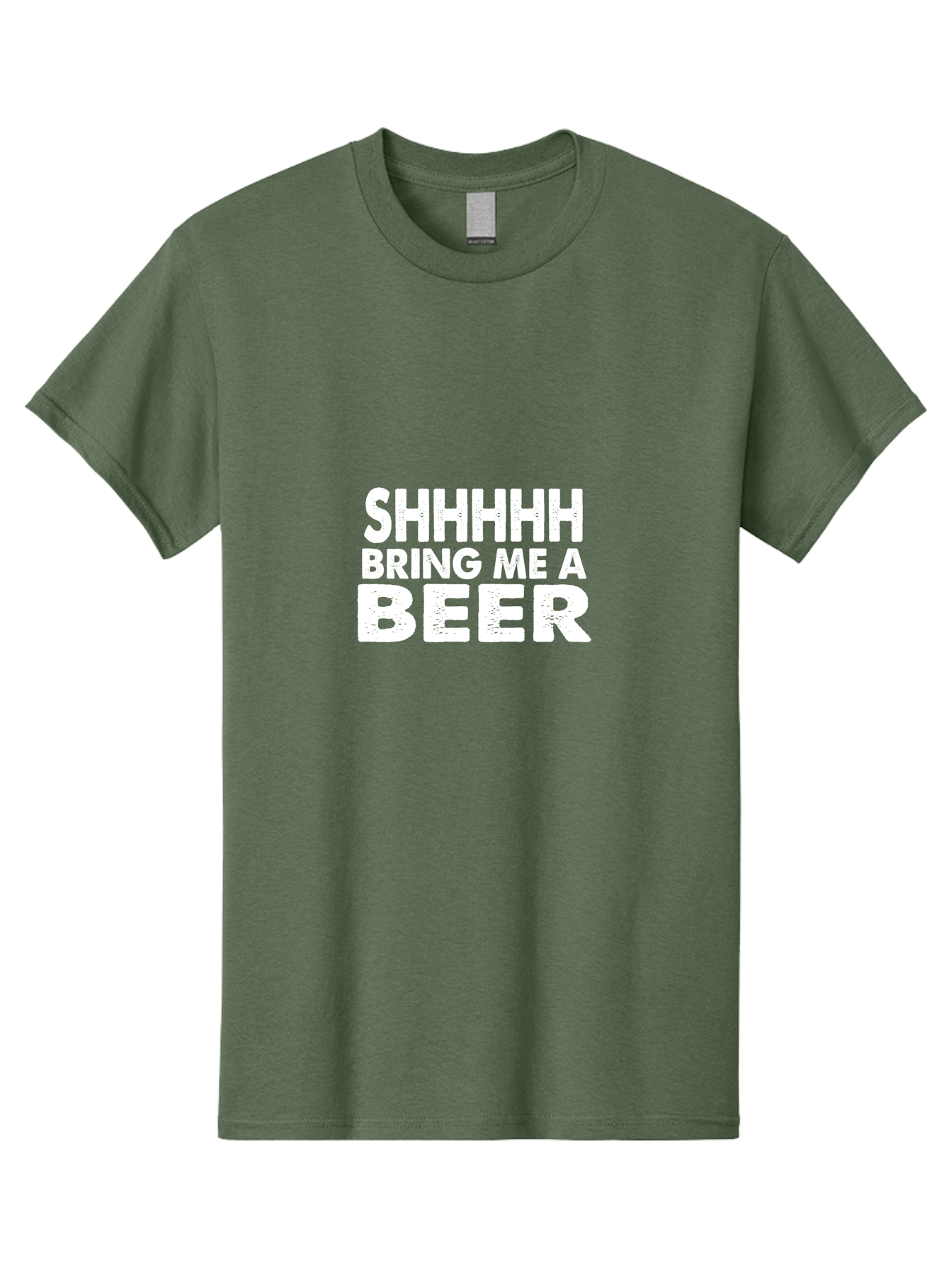Shhhhh Bring Me A Beer Men'S Graphic Tee, 100% Cotton, Comfortable Casual Summer Wear, Machine Washable, Funny Quote, Beer Lover, Humor, Quiet Please, Beer Request, Fun Design, Modern Typography, Witty Phrase, Bold Text Aae635 19