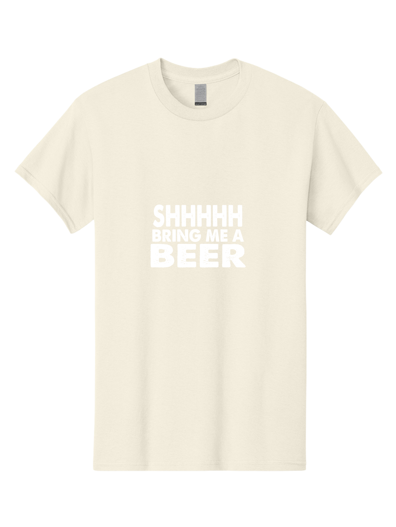 Shhhhh Bring Me A Beer Men'S Graphic Tee, 100% Cotton, Comfortable Casual Summer Wear, Machine Washable, Funny Quote, Beer Lover, Humor, Quiet Please, Beer Request, Fun Design, Modern Typography, Witty Phrase, Bold Text Aae635 27