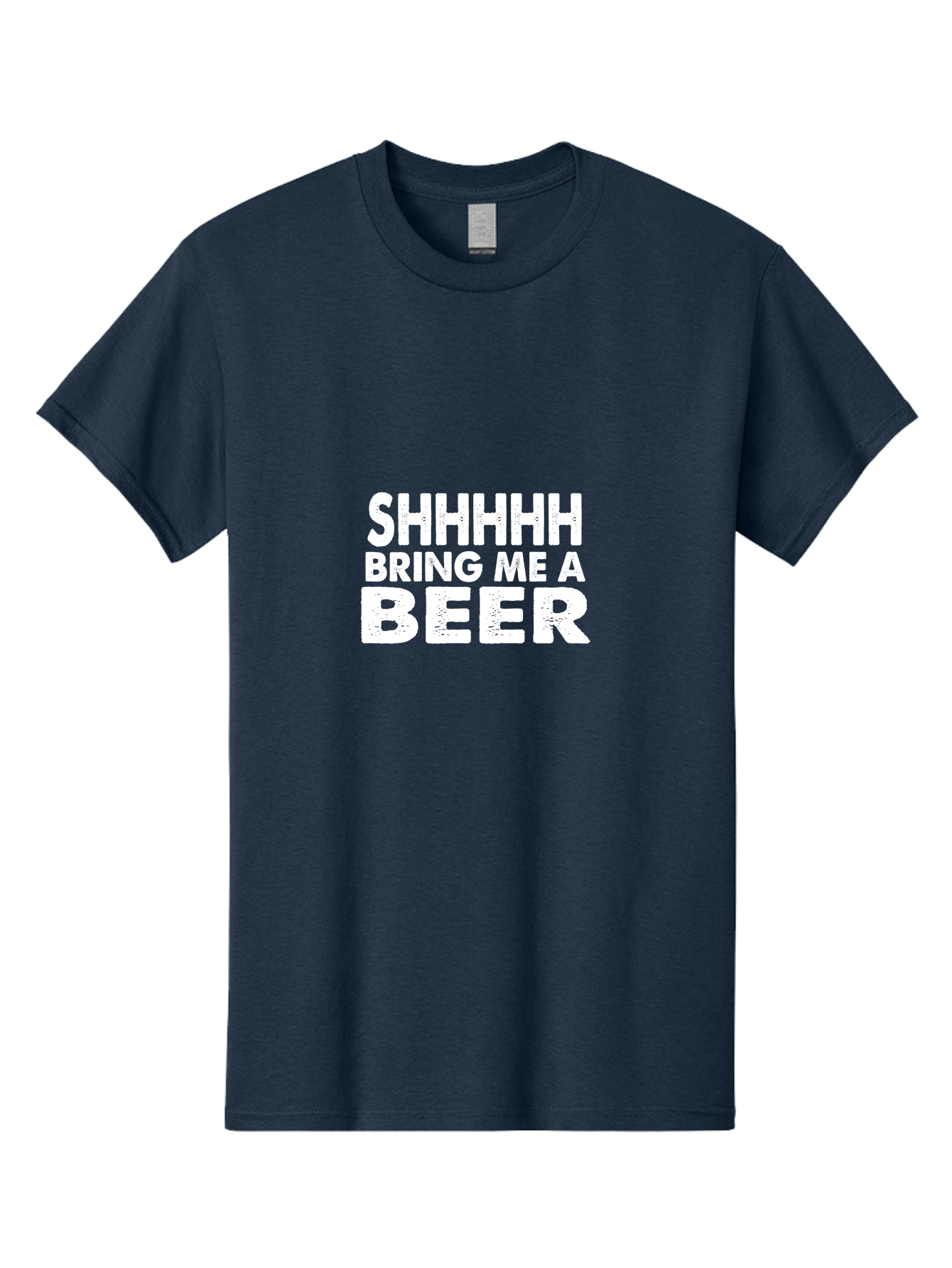 Shhhhh Bring Me A Beer Men'S Graphic Tee, 100% Cotton, Comfortable Casual Summer Wear, Machine Washable, Funny Quote, Beer Lover, Humor, Quiet Please, Beer Request, Fun Design, Modern Typography, Witty Phrase, Bold Text Aae635 13