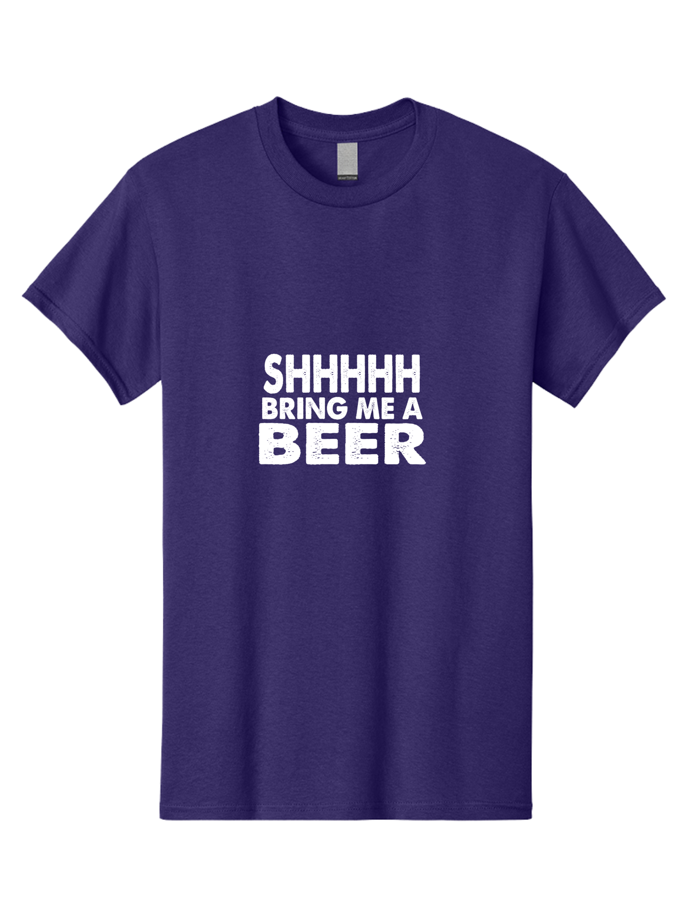 Shhhhh Bring Me A Beer Men'S Graphic Tee, 100% Cotton, Comfortable Casual Summer Wear, Machine Washable, Funny Quote, Beer Lover, Humor, Quiet Please, Beer Request, Fun Design, Modern Typography, Witty Phrase, Bold Text Aae635 21