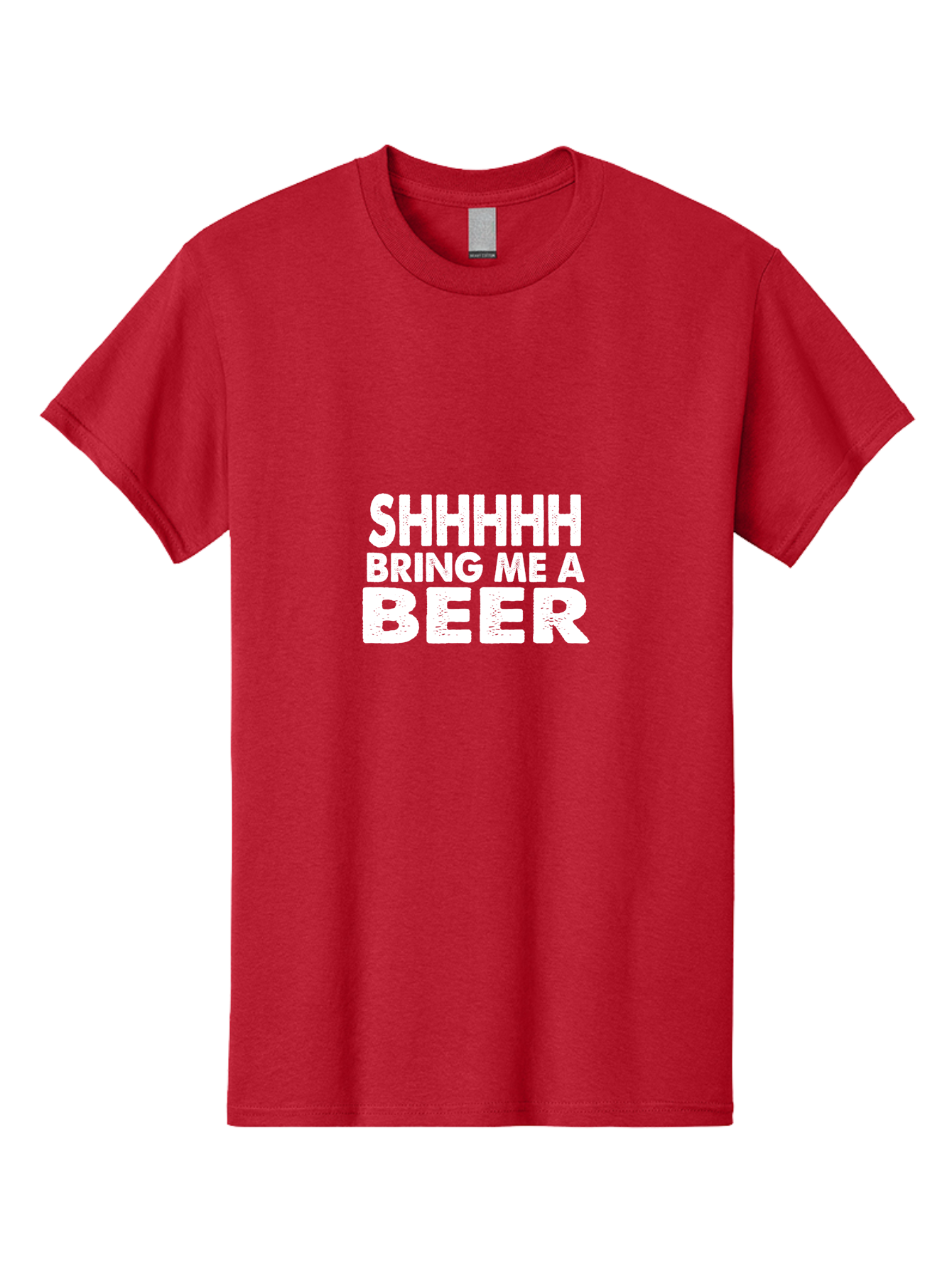 Shhhhh Bring Me A Beer Men'S Graphic Tee, 100% Cotton, Comfortable Casual Summer Wear, Machine Washable, Funny Quote, Beer Lover, Humor, Quiet Please, Beer Request, Fun Design, Modern Typography, Witty Phrase, Bold Text Aae635 15