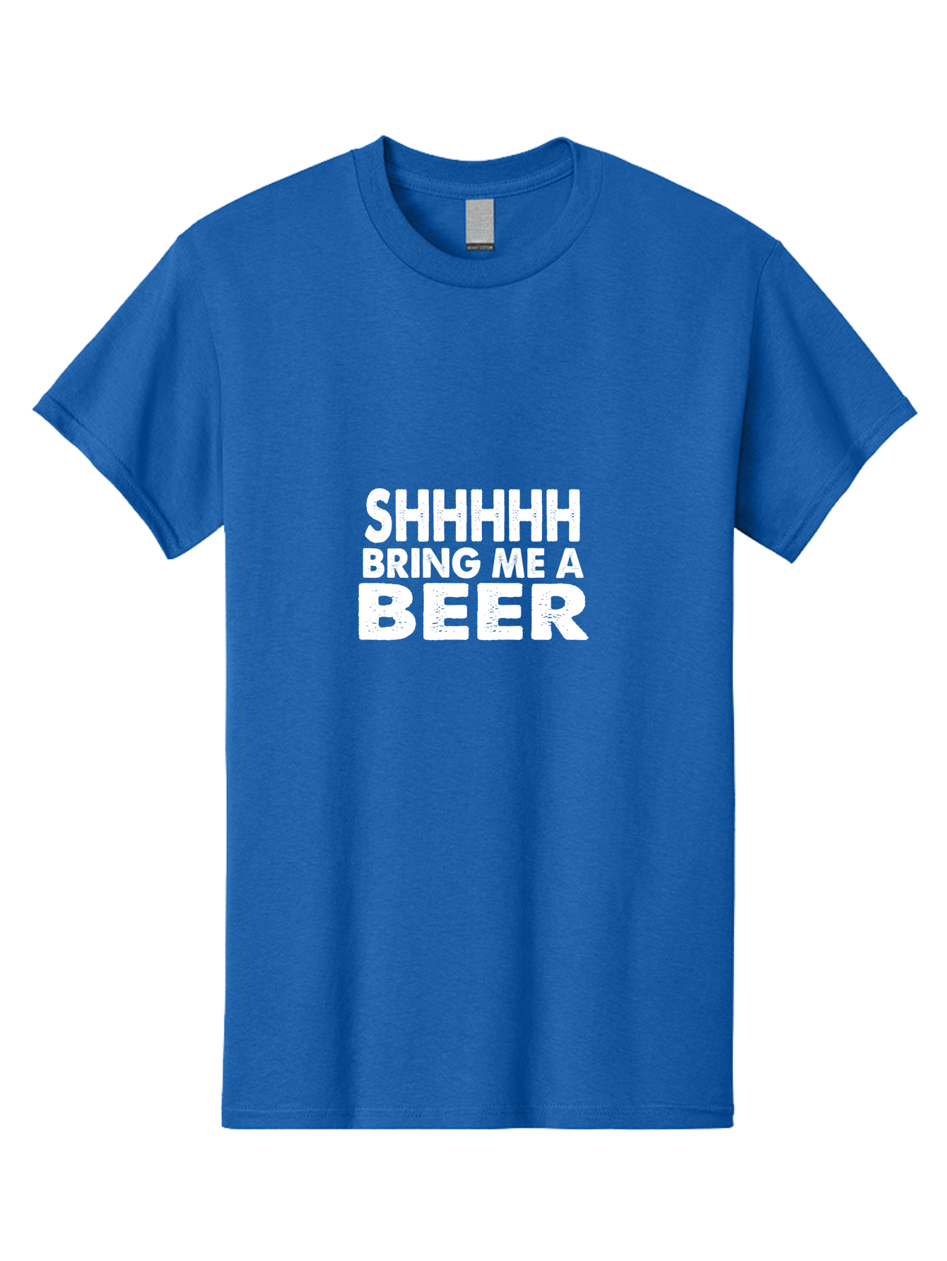 Shhhhh Bring Me A Beer Men'S Graphic Tee, 100% Cotton, Comfortable Casual Summer Wear, Machine Washable, Funny Quote, Beer Lover, Humor, Quiet Please, Beer Request, Fun Design, Modern Typography, Witty Phrase, Bold Text Aae635 3