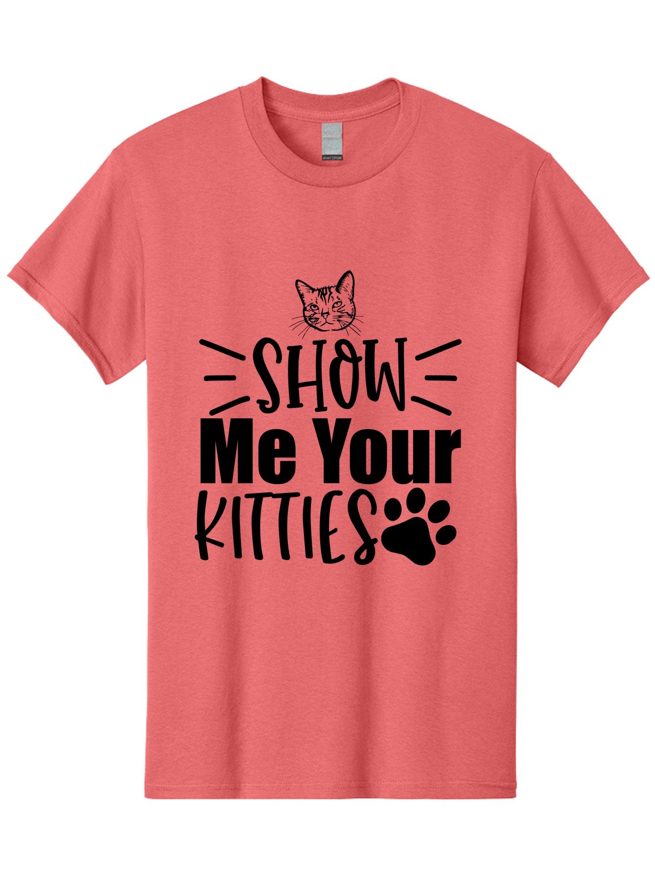 Show Me Your Kitties Men'S Graphic Tee, 100% Cotton, Comfortable Casual Summer Wear, Machine Washable, Cat Lovers, Kitties, Cat Theme, Feline Fun, Paw Print, Cat Face, Cute Graphics, Pet Lovers, Show Me Your Kitties Aae636 13