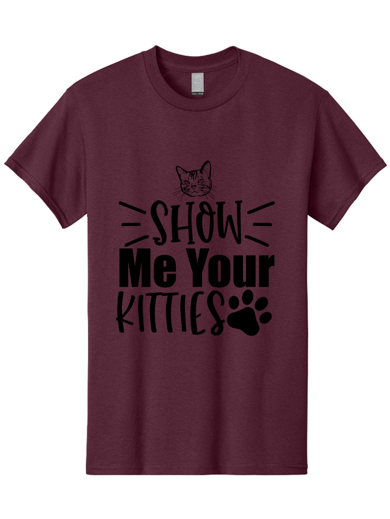 Show Me Your Kitties Men'S Graphic Tee, 100% Cotton, Comfortable Casual Summer Wear, Machine Washable, Cat Lovers, Kitties, Cat Theme, Feline Fun, Paw Print, Cat Face, Cute Graphics, Pet Lovers, Show Me Your Kitties Aae636 12