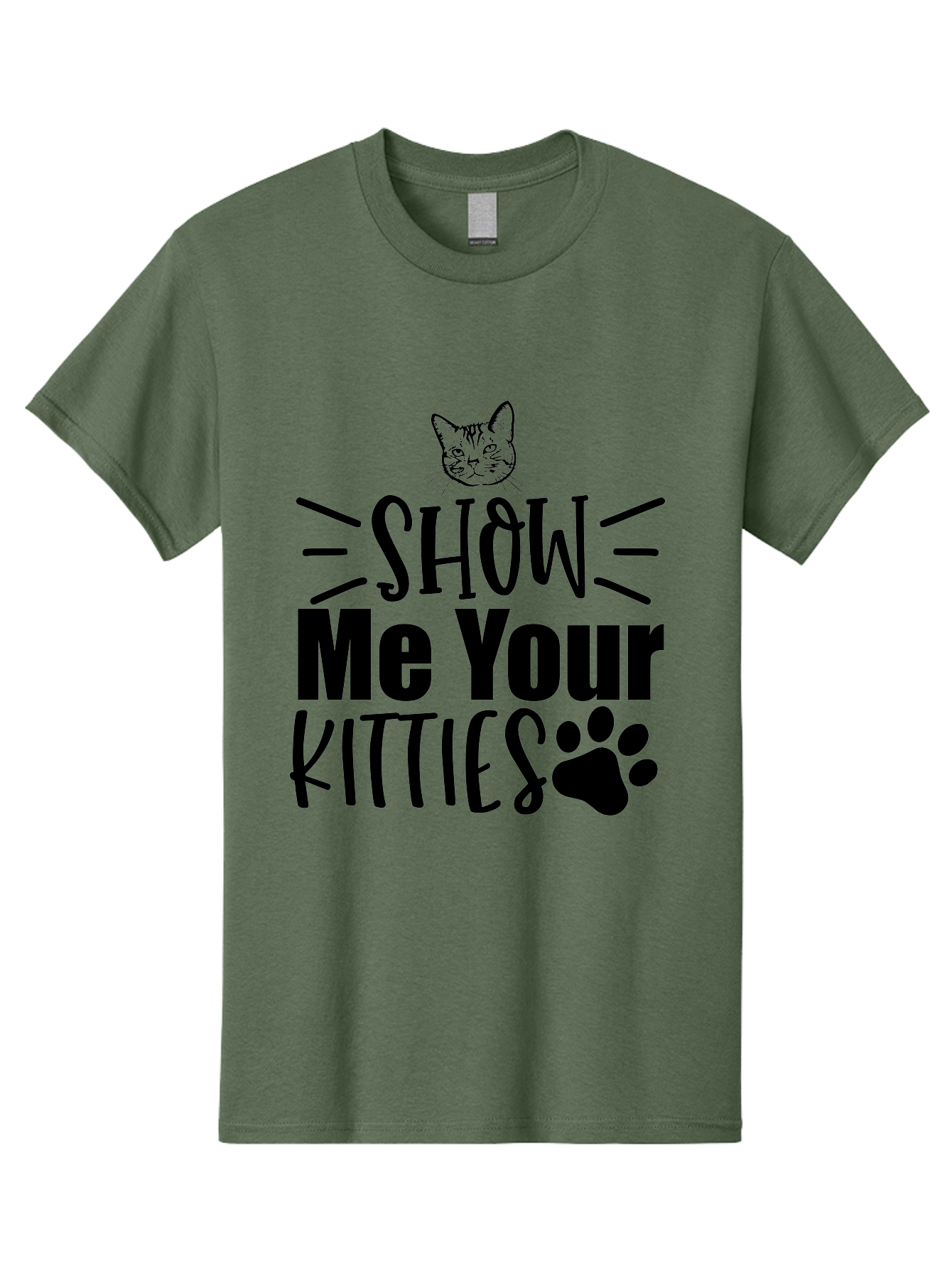 Show Me Your Kitties Men'S Graphic Tee, 100% Cotton, Comfortable Casual Summer Wear, Machine Washable, Cat Lovers, Kitties, Cat Theme, Feline Fun, Paw Print, Cat Face, Cute Graphics, Pet Lovers, Show Me Your Kitties Aae636 29