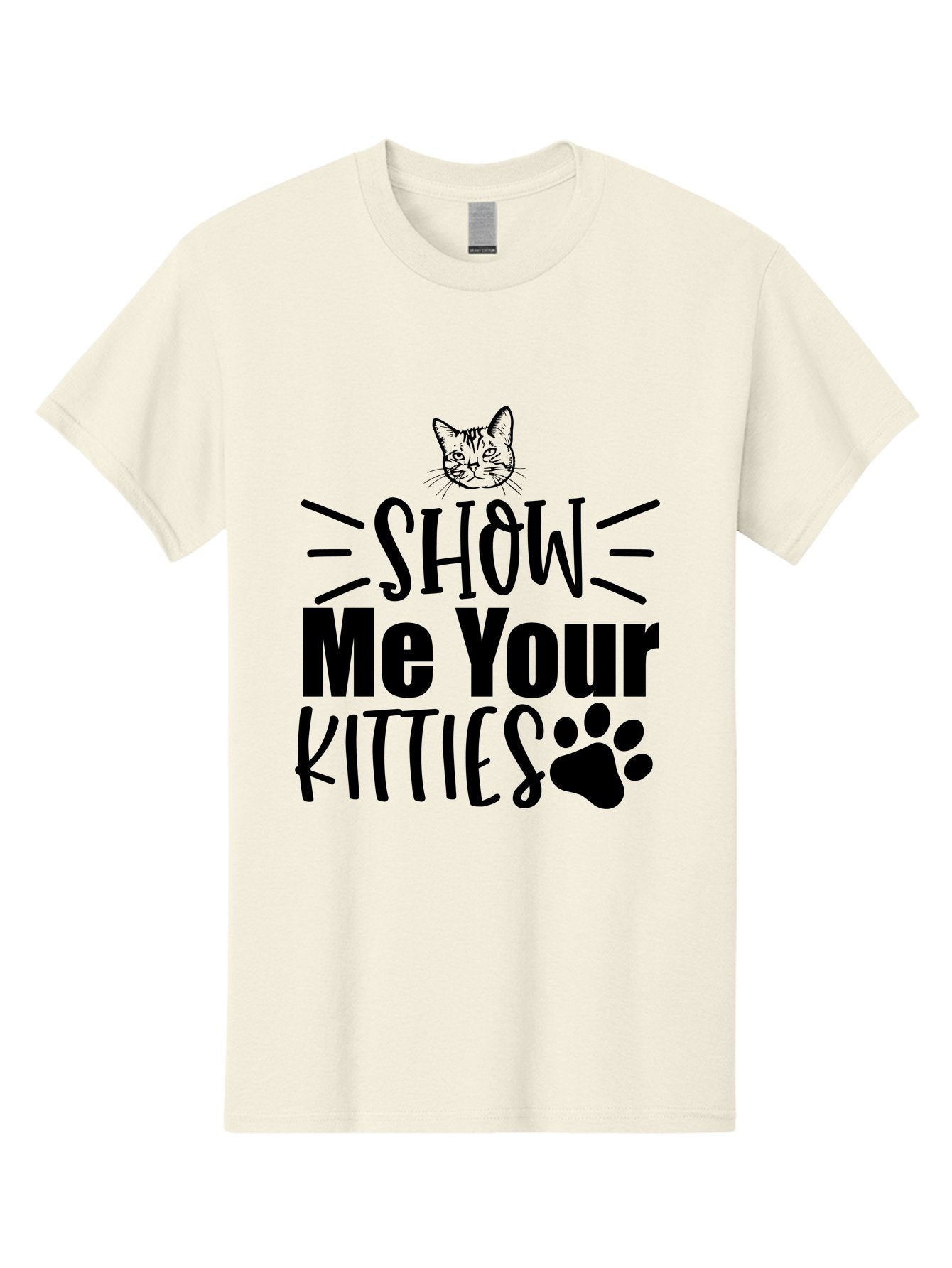 Show Me Your Kitties Men'S Graphic Tee, 100% Cotton, Comfortable Casual Summer Wear, Machine Washable, Cat Lovers, Kitties, Cat Theme, Feline Fun, Paw Print, Cat Face, Cute Graphics, Pet Lovers, Show Me Your Kitties Aae636 11