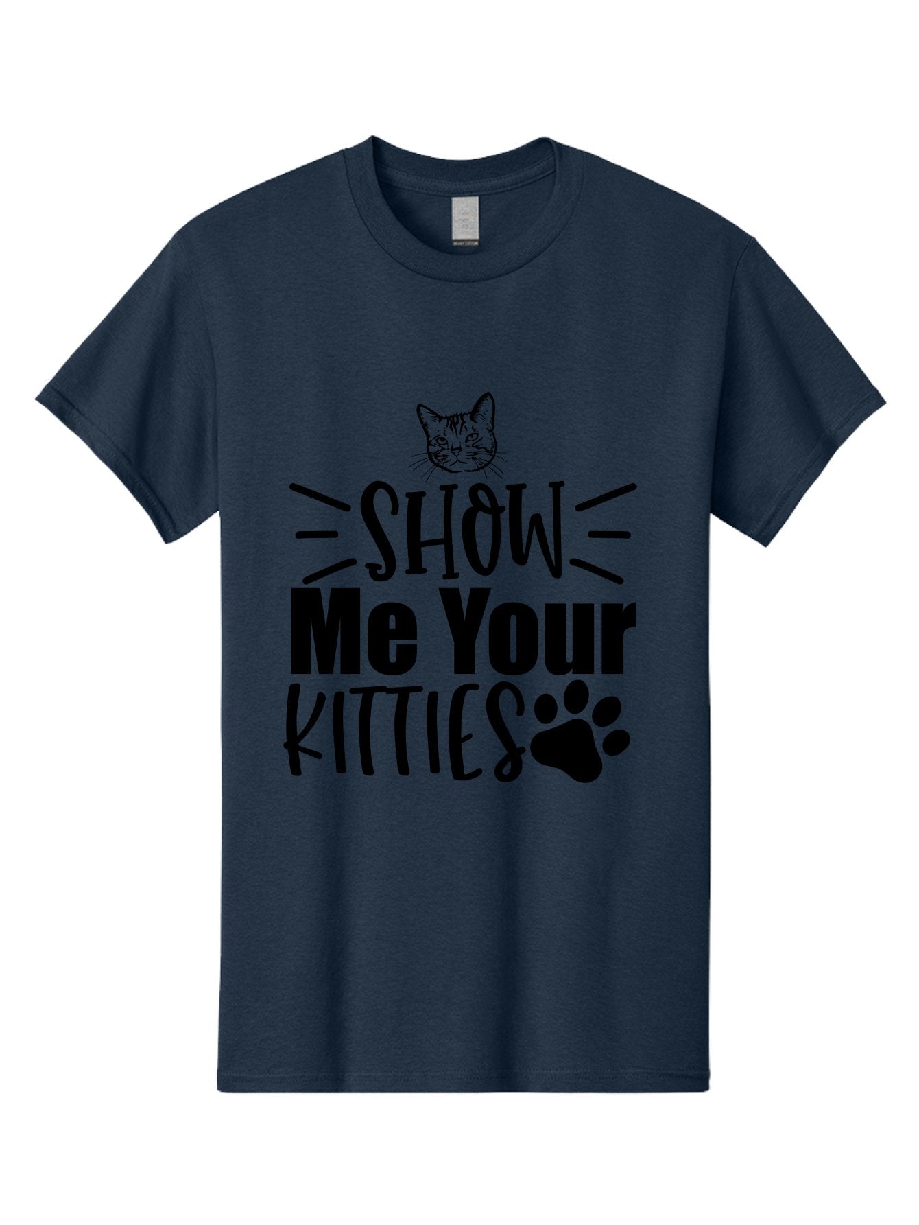 Show Me Your Kitties Men'S Graphic Tee, 100% Cotton, Comfortable Casual Summer Wear, Machine Washable, Cat Lovers, Kitties, Cat Theme, Feline Fun, Paw Print, Cat Face, Cute Graphics, Pet Lovers, Show Me Your Kitties Aae636 14