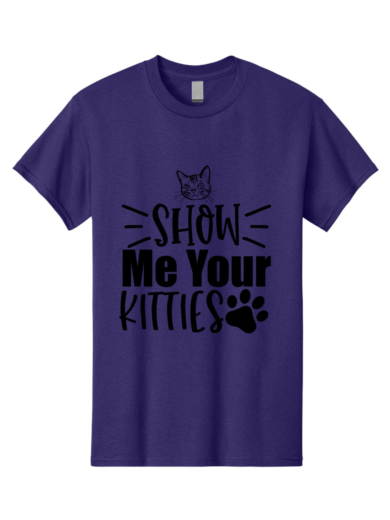 Show Me Your Kitties Men'S Graphic Tee, 100% Cotton, Comfortable Casual Summer Wear, Machine Washable, Cat Lovers, Kitties, Cat Theme, Feline Fun, Paw Print, Cat Face, Cute Graphics, Pet Lovers, Show Me Your Kitties Aae636 9