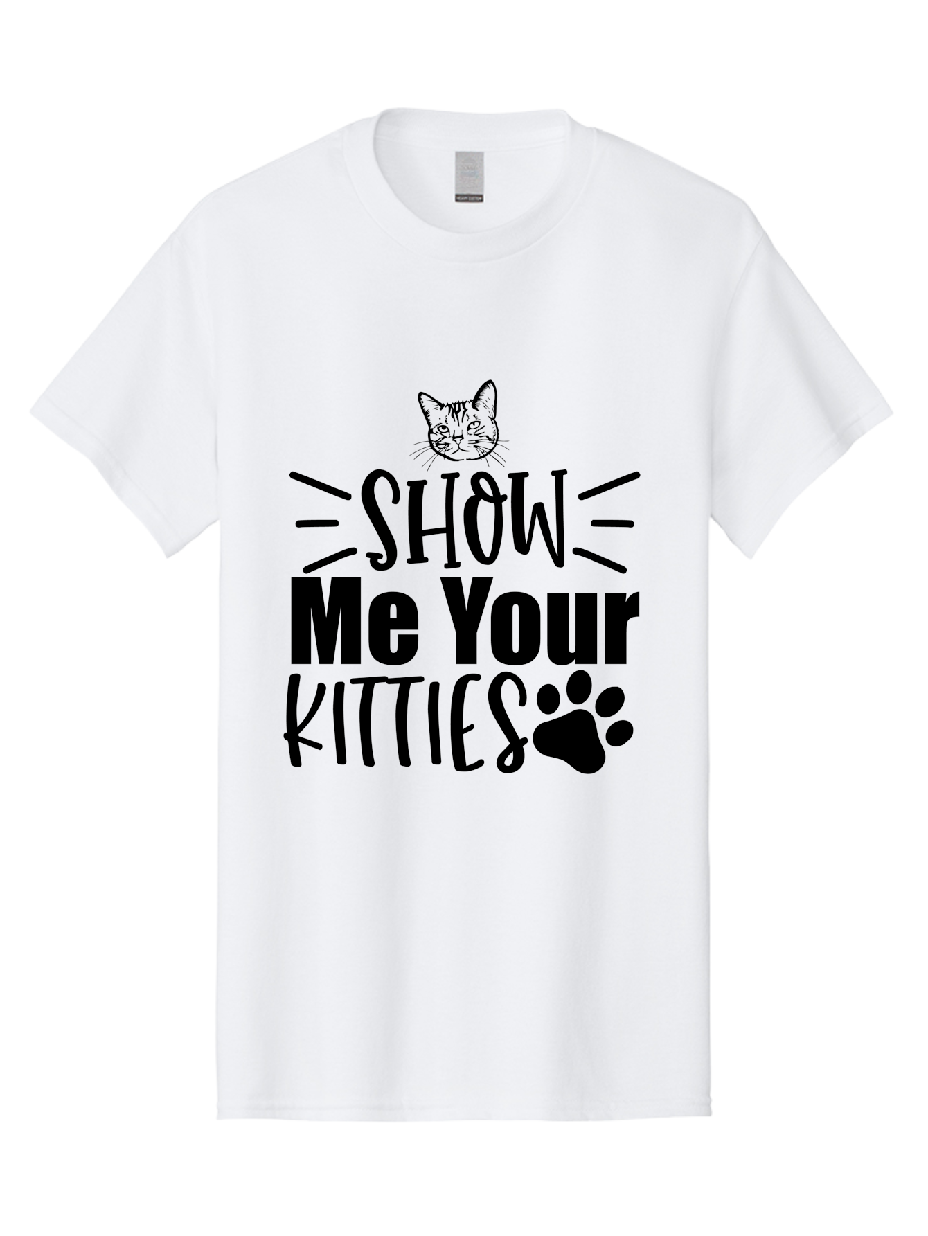 Show Me Your Kitties Men'S Graphic Tee, 100% Cotton, Comfortable Casual Summer Wear, Machine Washable, Cat Lovers, Kitties, Cat Theme, Feline Fun, Paw Print, Cat Face, Cute Graphics, Pet Lovers, Show Me Your Kitties Aae636 15