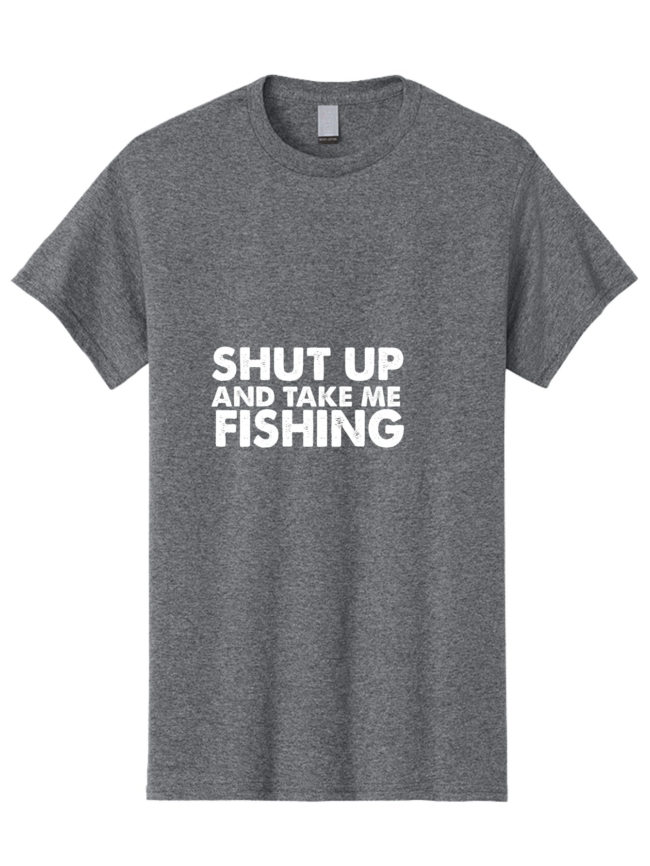 Shut Up And Take Me Fishing Men'S Graphic Tee, 100% Cotton, Comfortable Casual Summer Wear, Machine Washable, Fishing Quote, Funny Fishing, Shut Up And Take Me Fishing, Fishing Humor, Fishing Meme, Fisherman Gift, Lake Life Aae639 6