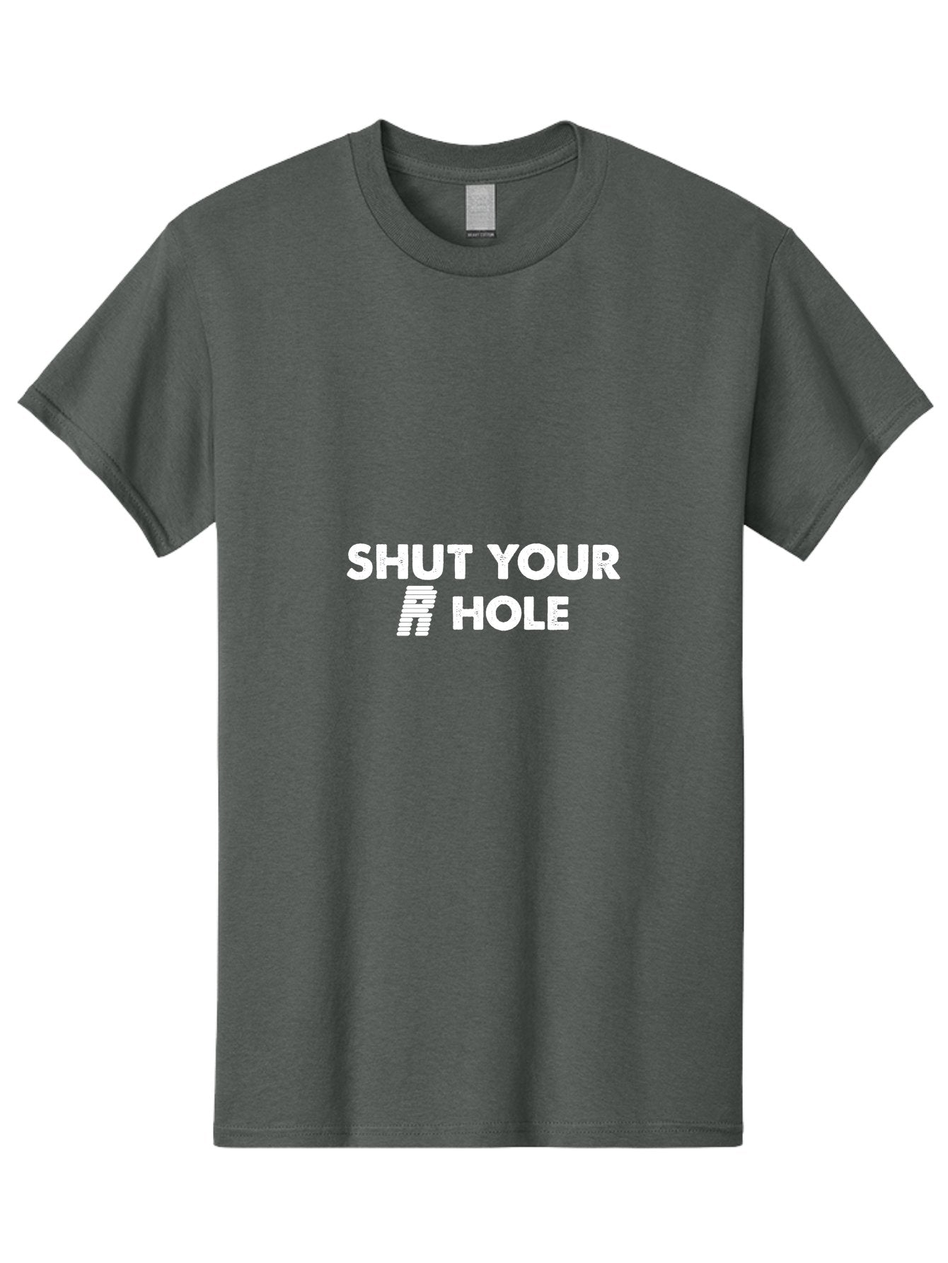 Shut Your R Hole Men'S Graphic Tee, 100% Cotton, Comfortable Casual Summer Wear, Machine Washable, Funny Slogans, Meme Culture, Humorous Phrases, Witty Sayings, Pop Culture References, Quirky Designs Aae641 4