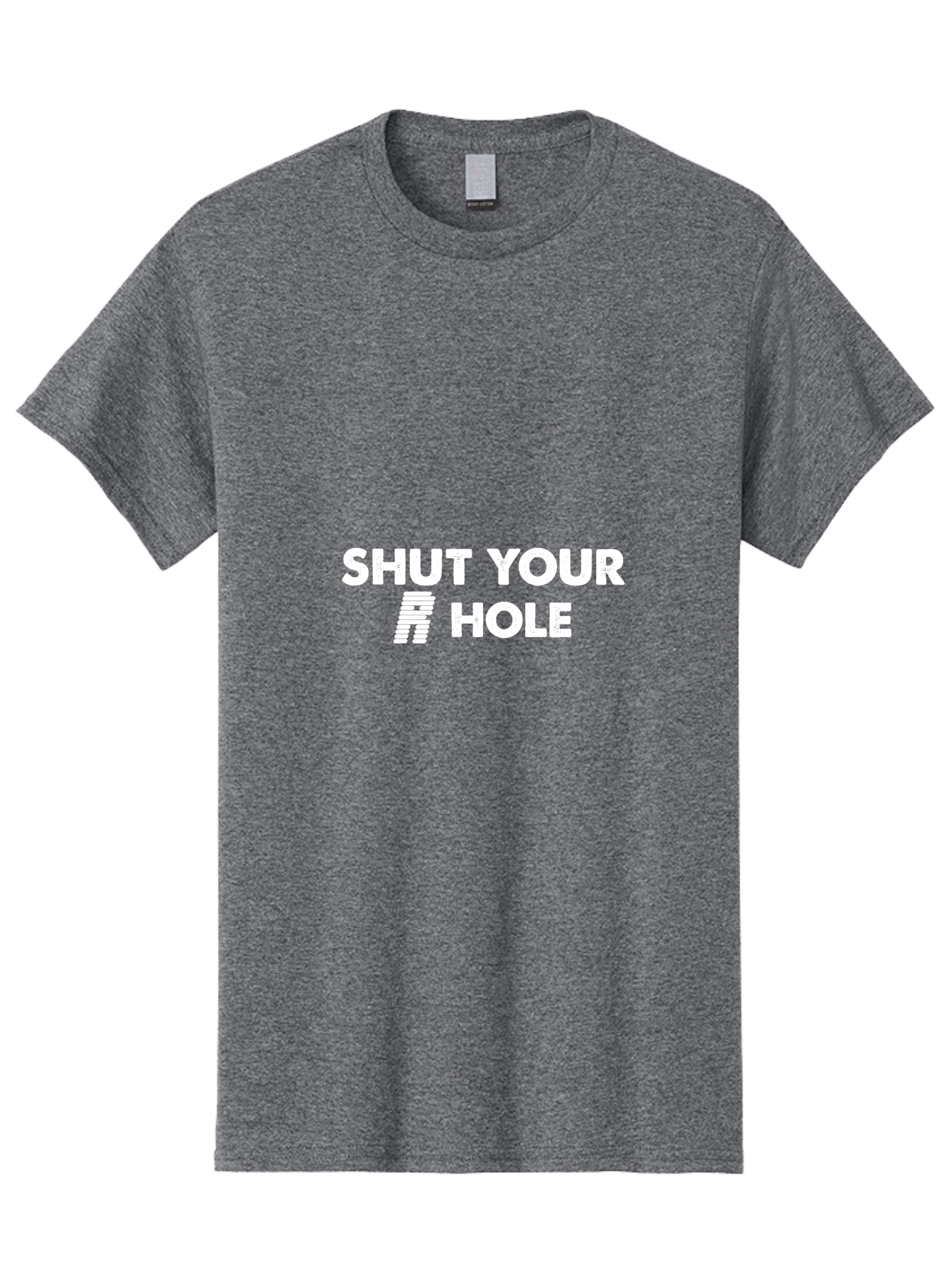 Shut Your R Hole Men'S Graphic Tee, 100% Cotton, Comfortable Casual Summer Wear, Machine Washable, Funny Slogans, Meme Culture, Humorous Phrases, Witty Sayings, Pop Culture References, Quirky Designs Aae641 3