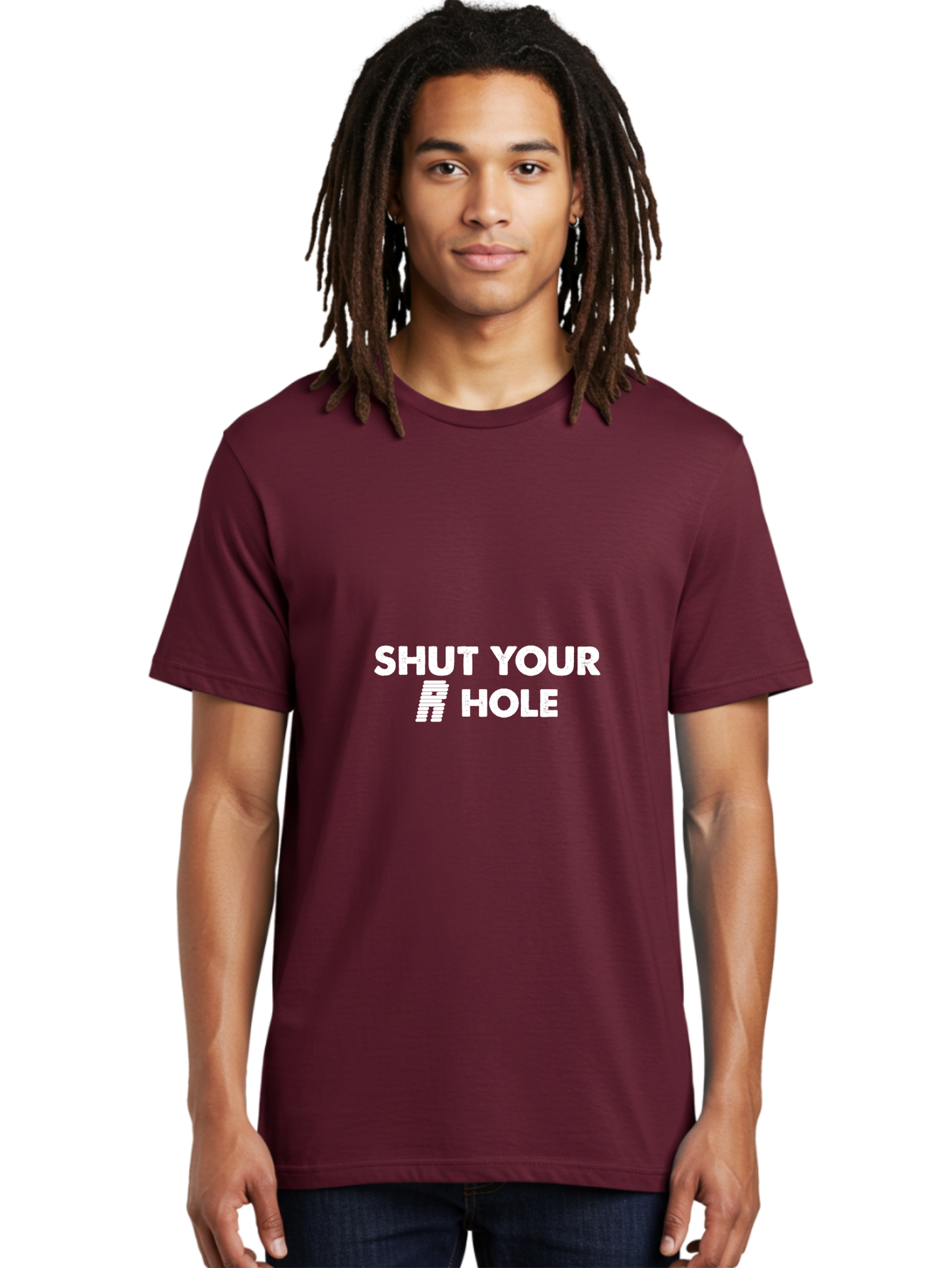Shut Your R Hole Men'S Graphic Tee, 100% Cotton, Comfortable Casual Summer Wear, Machine Washable, Funny Slogans, Meme Culture, Humorous Phrases, Witty Sayings, Pop Culture References, Quirky Designs Aae641 10