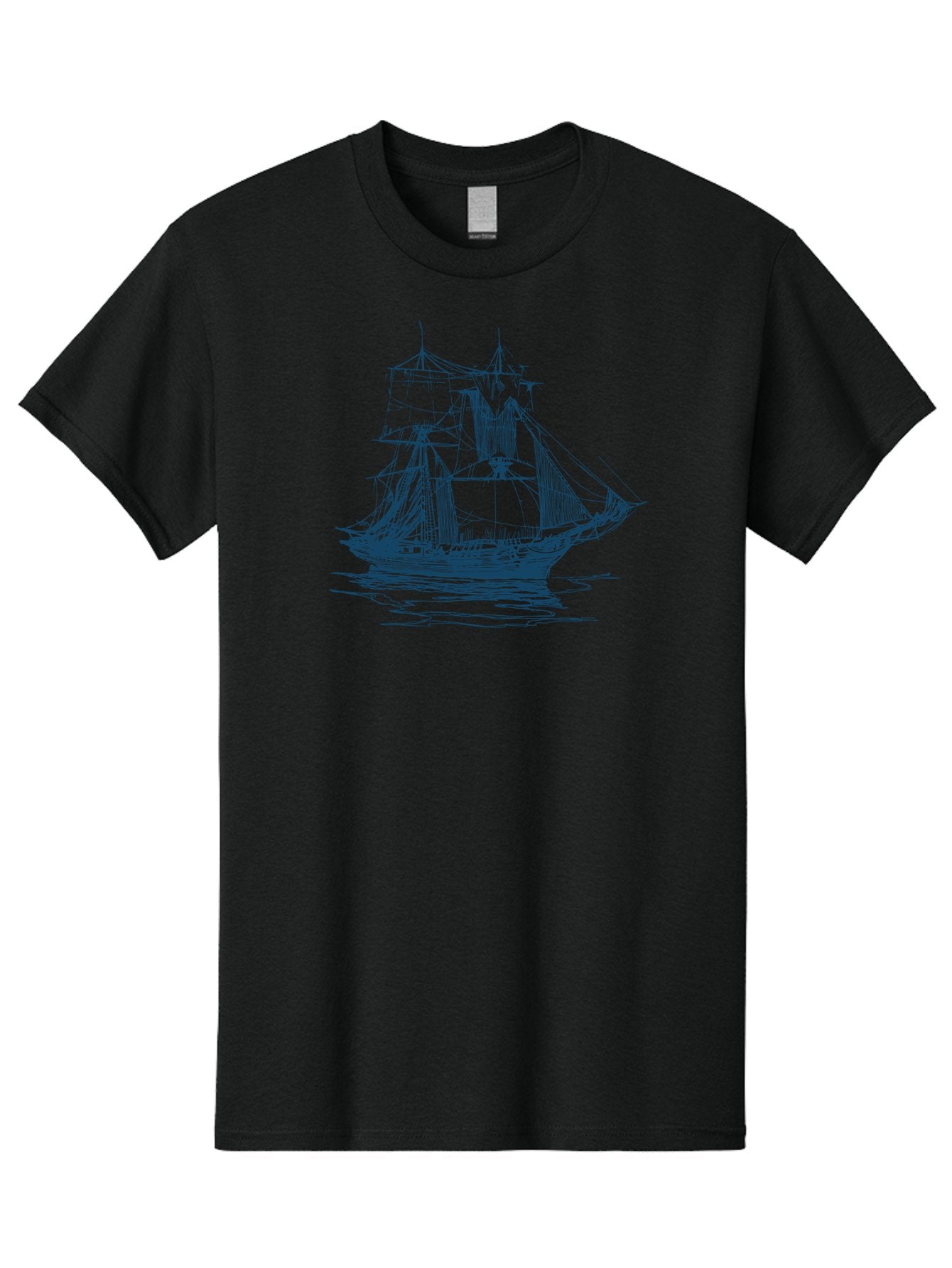 Silent Sails Ship Men'S Graphic Tee, 100% Cotton, Comfortable Casual Summer Wear, Machine Washable, Sailing Ship, Tall Ship, Naval Vessel, Sailing Boat, Ocean Waves, Nautical Theme, Historic Ship, Classic Sailing, Maritime Illustration Aae644 11