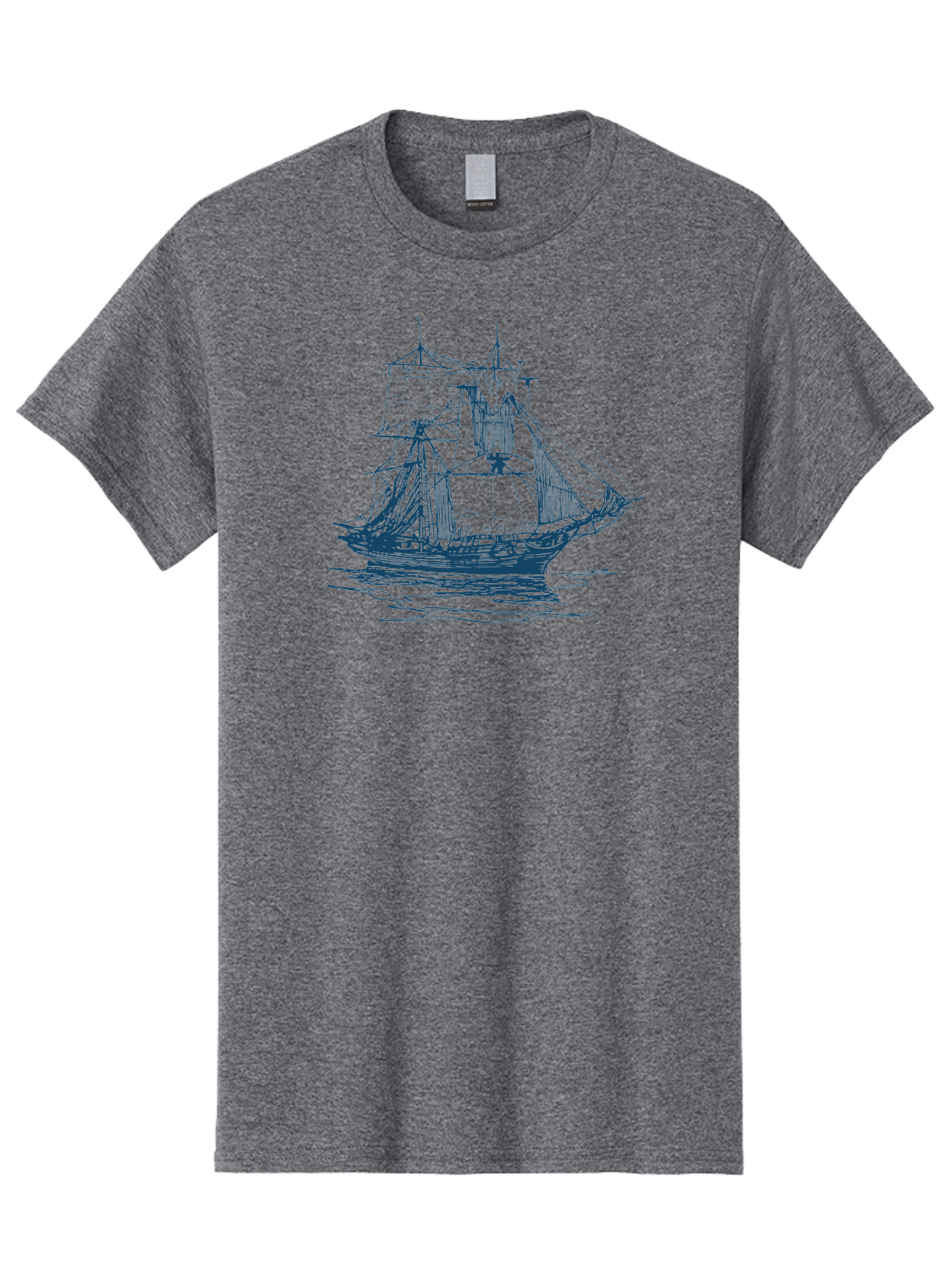 Silent Sails Ship Men'S Graphic Tee, 100% Cotton, Comfortable Casual Summer Wear, Machine Washable, Sailing Ship, Tall Ship, Naval Vessel, Sailing Boat, Ocean Waves, Nautical Theme, Historic Ship, Classic Sailing, Maritime Illustration Aae644 19