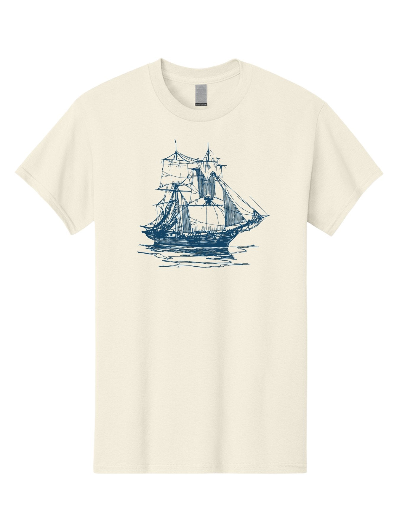 Silent Sails Ship Men'S Graphic Tee, 100% Cotton, Comfortable Casual Summer Wear, Machine Washable, Sailing Ship, Tall Ship, Naval Vessel, Sailing Boat, Ocean Waves, Nautical Theme, Historic Ship, Classic Sailing, Maritime Illustration Aae644 7