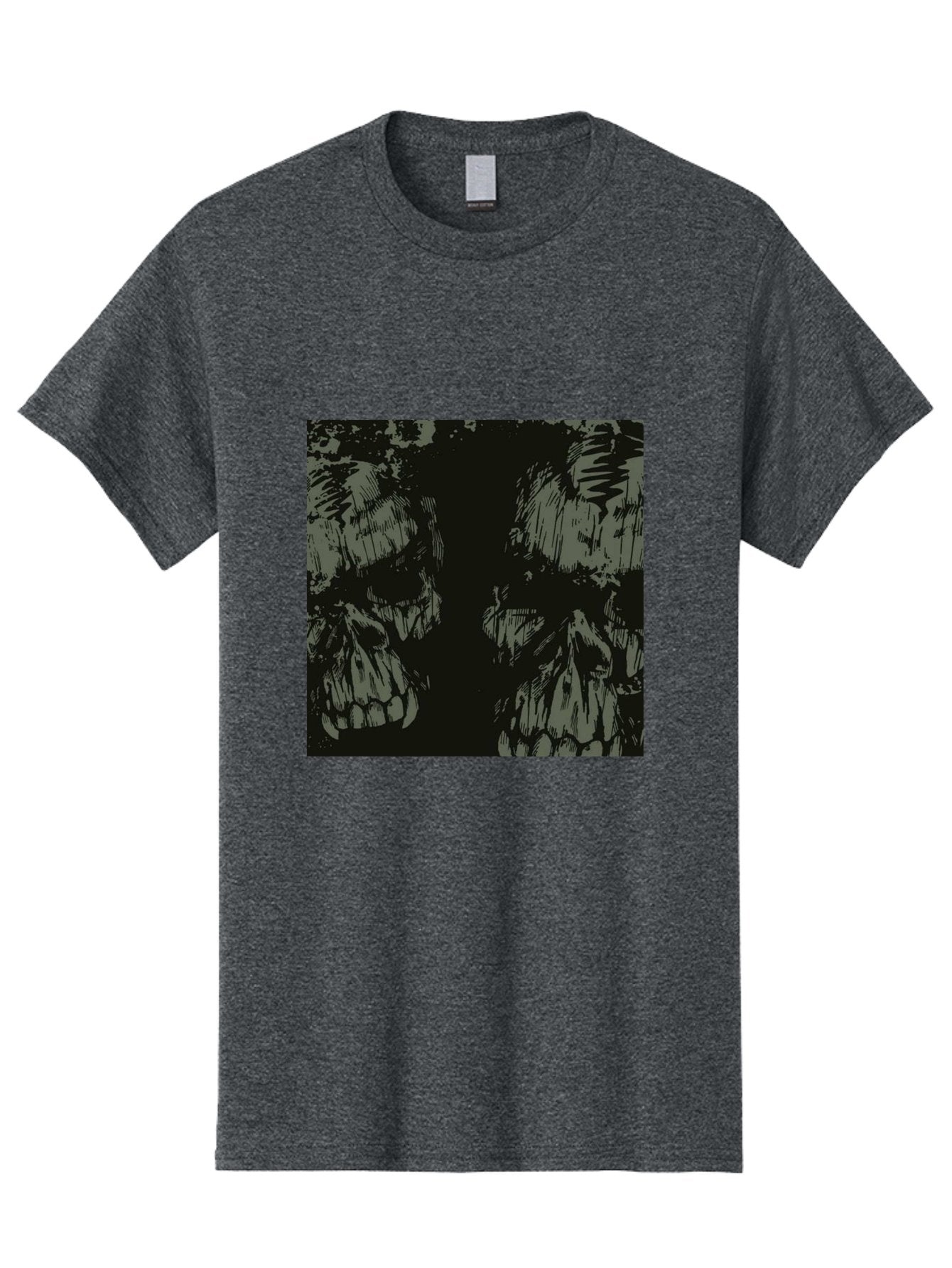 Silent Skulls Men'S Graphic Tee, 100% Cotton, Comfortable Casual Summer Wear, Machine Washable, Dark Fantasy, Skull Art, Gothic Style, Black And Grey, Creepy Atmosphere, Horror Theme, Death Symbol, Skull Design Aae645 9