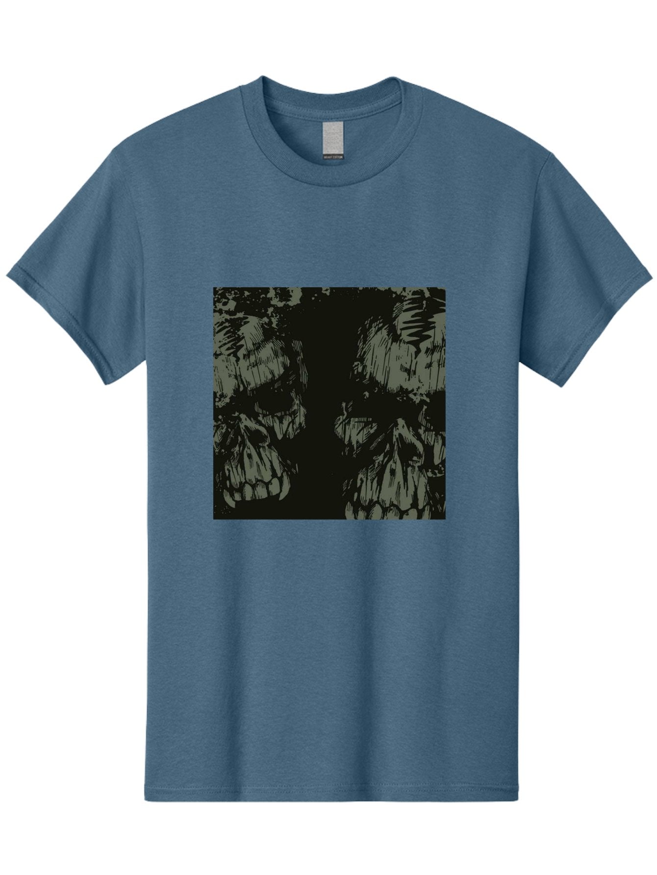 Silent Skulls Men'S Graphic Tee, 100% Cotton, Comfortable Casual Summer Wear, Machine Washable, Dark Fantasy, Skull Art, Gothic Style, Black And Grey, Creepy Atmosphere, Horror Theme, Death Symbol, Skull Design Aae645 7