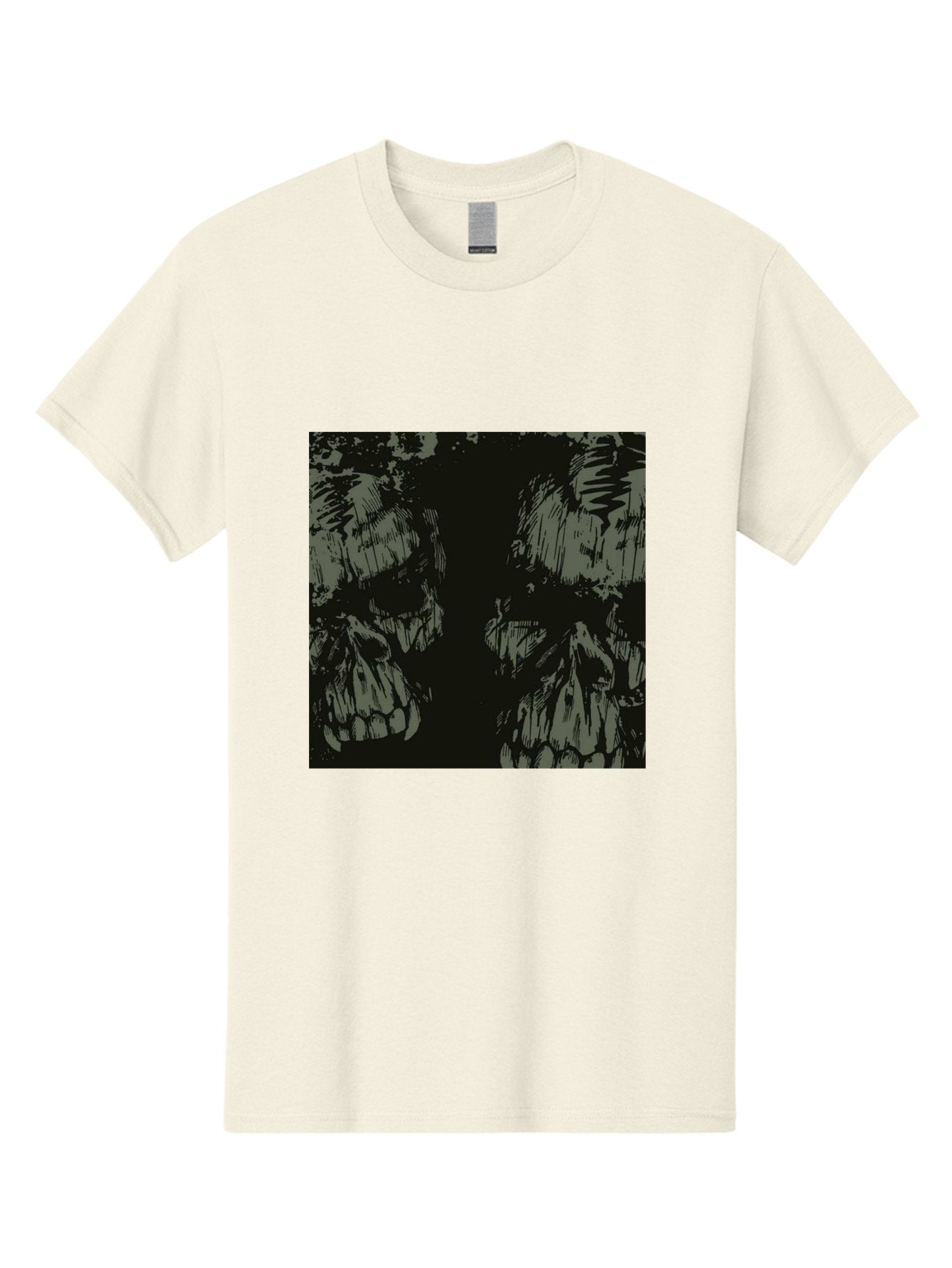 Silent Skulls Men'S Graphic Tee, 100% Cotton, Comfortable Casual Summer Wear, Machine Washable, Dark Fantasy, Skull Art, Gothic Style, Black And Grey, Creepy Atmosphere, Horror Theme, Death Symbol, Skull Design Aae645 13