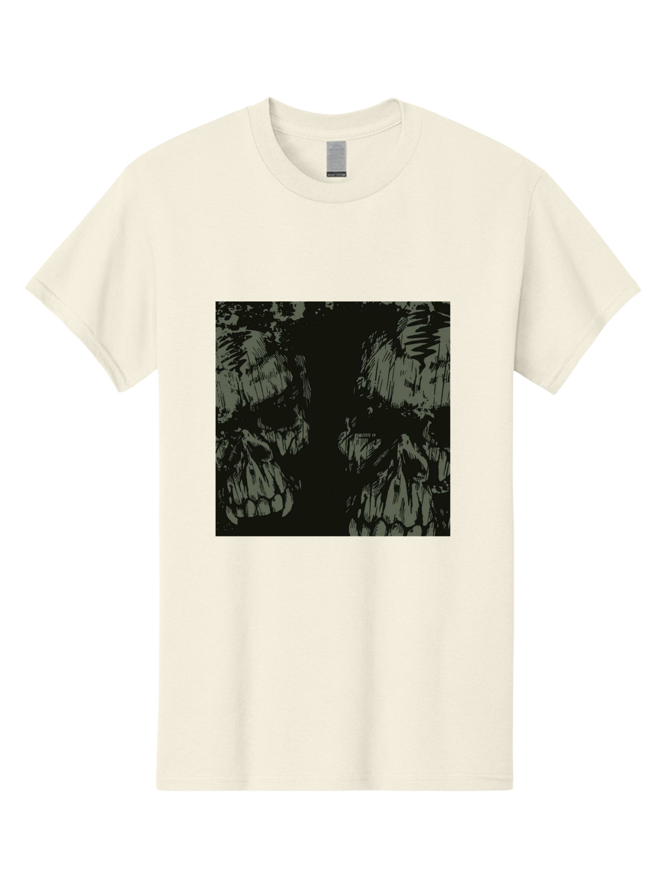 Silent Skulls Men'S Graphic Tee, 100% Cotton, Comfortable Casual Summer Wear, Machine Washable, Dark Fantasy, Skull Art, Gothic Style, Black And Grey, Creepy Atmosphere, Horror Theme, Death Symbol, Skull Design Aae645