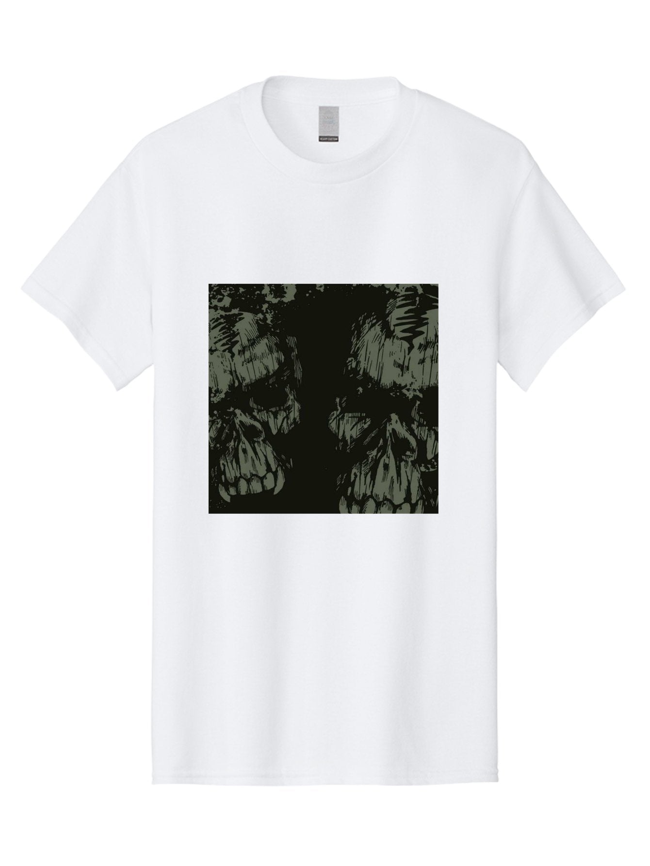 Silent Skulls Men'S Graphic Tee, 100% Cotton, Comfortable Casual Summer Wear, Machine Washable, Dark Fantasy, Skull Art, Gothic Style, Black And Grey, Creepy Atmosphere, Horror Theme, Death Symbol, Skull Design Aae645 10