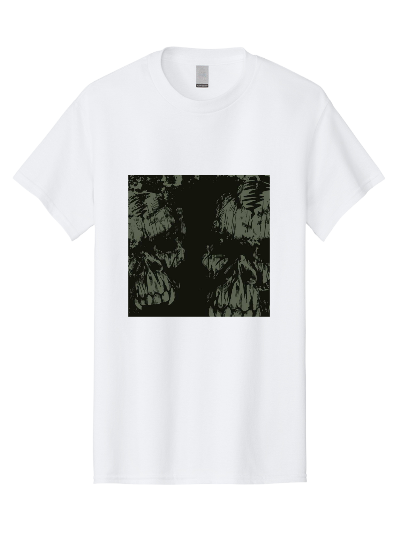 Silent Skulls Men'S Graphic Tee, 100% Cotton, Comfortable Casual Summer Wear, Machine Washable, Dark Fantasy, Skull Art, Gothic Style, Black And Grey, Creepy Atmosphere, Horror Theme, Death Symbol, Skull Design Aae645 5