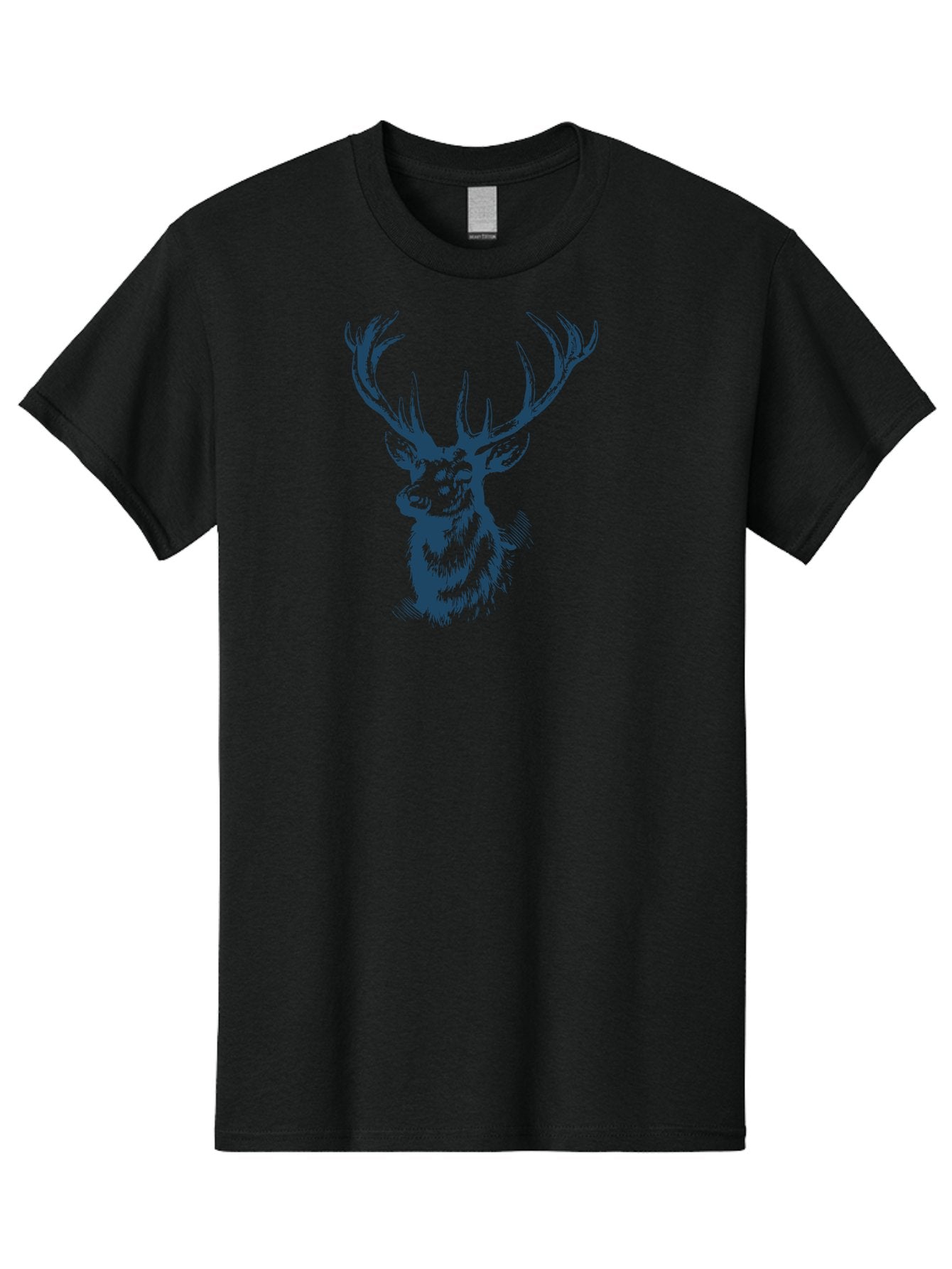 Silent Watcher Stag Men'S Graphic Tee, 100% Cotton, Comfortable Casual Summer Wear, Machine Washable, Deer, Wildlife, Majestic Animal, Stag, Antlers, Woodland Creature, Sketch Art, Illustration, Forest Dwellers Aae646 7