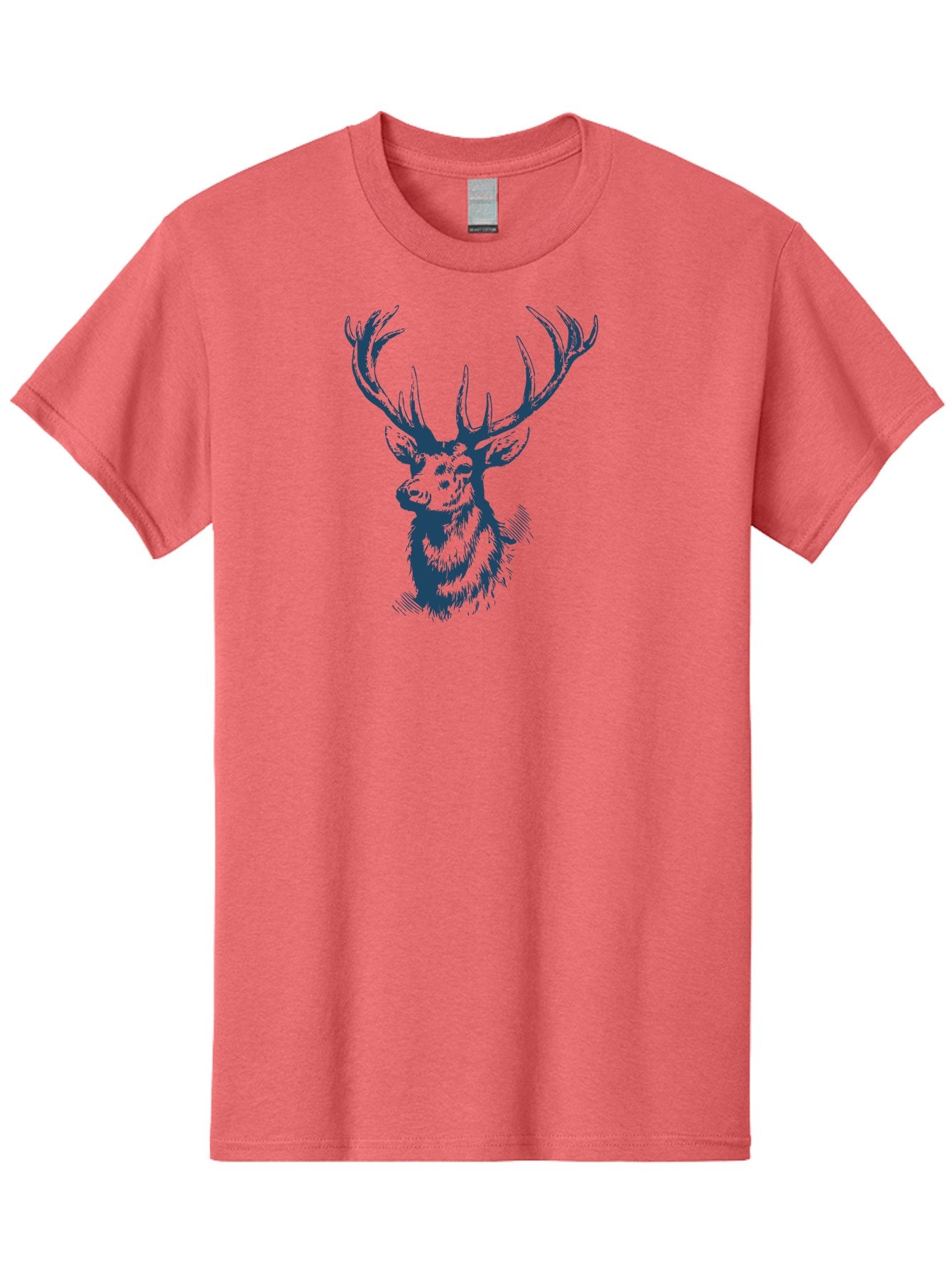 Silent Watcher Stag Men'S Graphic Tee, 100% Cotton, Comfortable Casual Summer Wear, Machine Washable, Deer, Wildlife, Majestic Animal, Stag, Antlers, Woodland Creature, Sketch Art, Illustration, Forest Dwellers Aae646 8