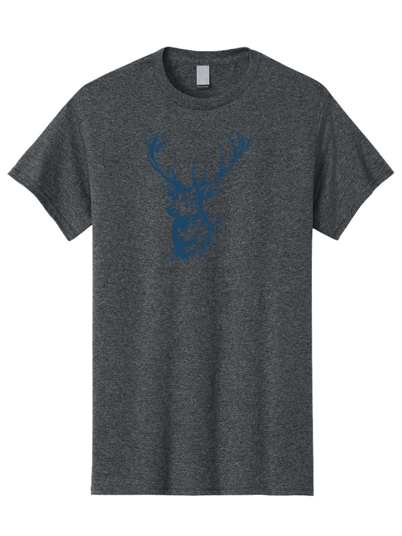Silent Watcher Stag Men'S Graphic Tee, 100% Cotton, Comfortable Casual Summer Wear, Machine Washable, Deer, Wildlife, Majestic Animal, Stag, Antlers, Woodland Creature, Sketch Art, Illustration, Forest Dwellers Aae646 4