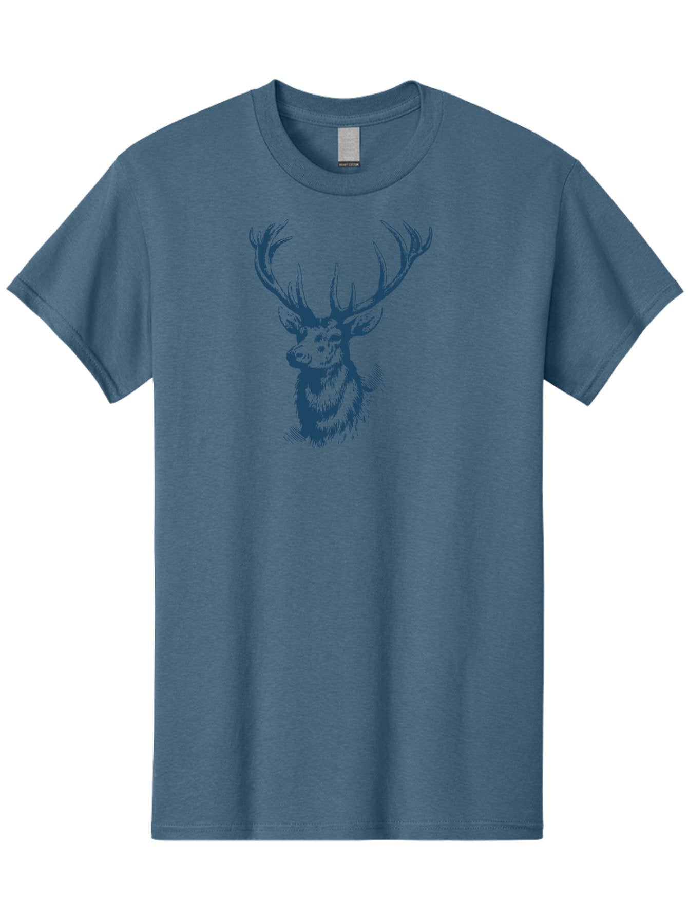 Silent Watcher Stag Men'S Graphic Tee, 100% Cotton, Comfortable Casual Summer Wear, Machine Washable, Deer, Wildlife, Majestic Animal, Stag, Antlers, Woodland Creature, Sketch Art, Illustration, Forest Dwellers Aae646 14