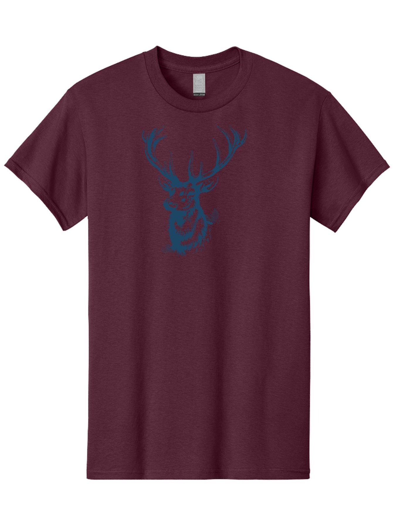 Silent Watcher Stag Men'S Graphic Tee, 100% Cotton, Comfortable Casual Summer Wear, Machine Washable, Deer, Wildlife, Majestic Animal, Stag, Antlers, Woodland Creature, Sketch Art, Illustration, Forest Dwellers Aae646 9