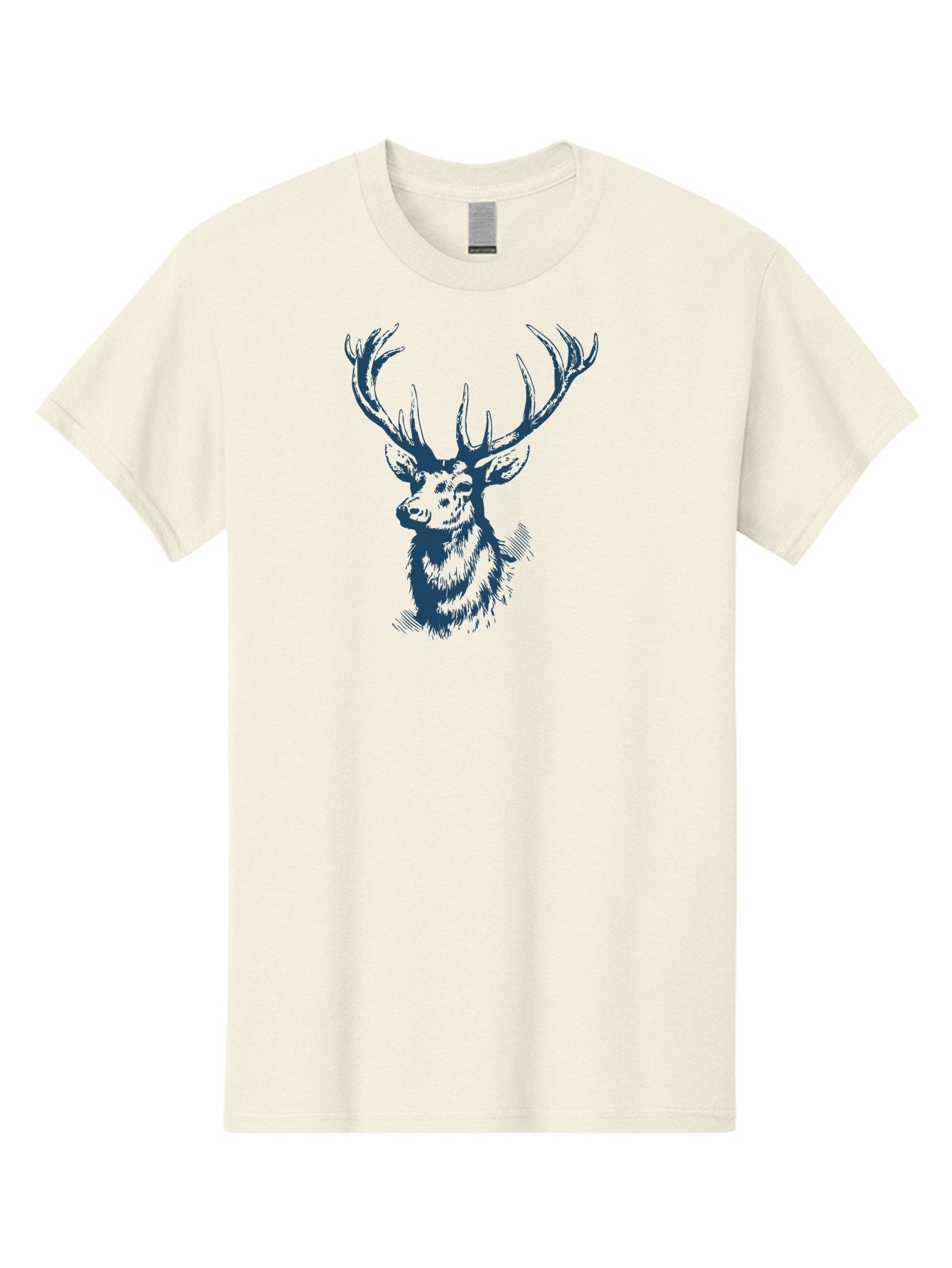 Silent Watcher Stag Men'S Graphic Tee, 100% Cotton, Comfortable Casual Summer Wear, Machine Washable, Deer, Wildlife, Majestic Animal, Stag, Antlers, Woodland Creature, Sketch Art, Illustration, Forest Dwellers Aae646 10