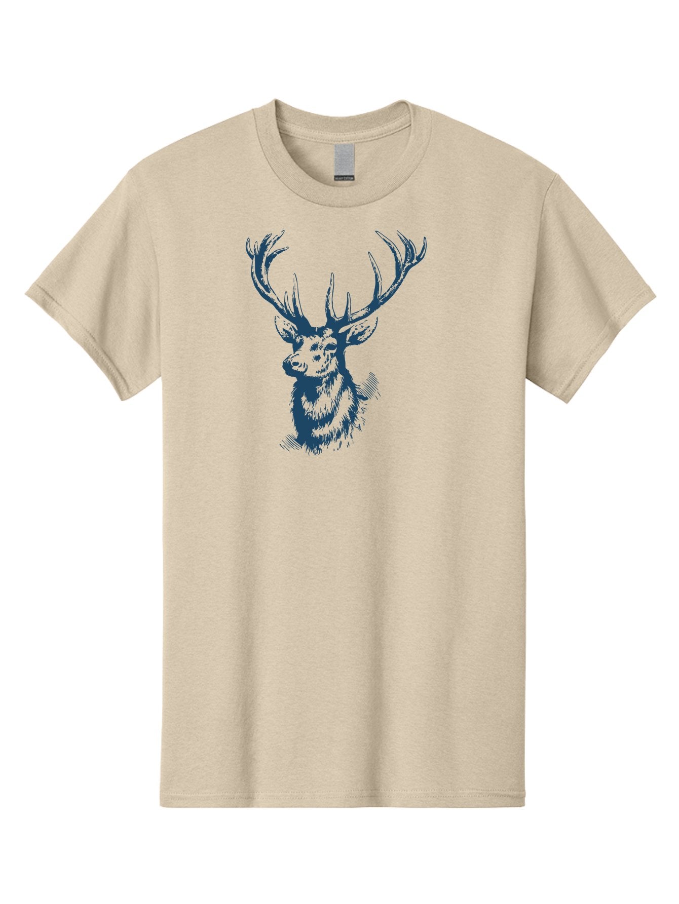 Silent Watcher Stag Men'S Graphic Tee, 100% Cotton, Comfortable Casual Summer Wear, Machine Washable, Deer, Wildlife, Majestic Animal, Stag, Antlers, Woodland Creature, Sketch Art, Illustration, Forest Dwellers Aae646 11